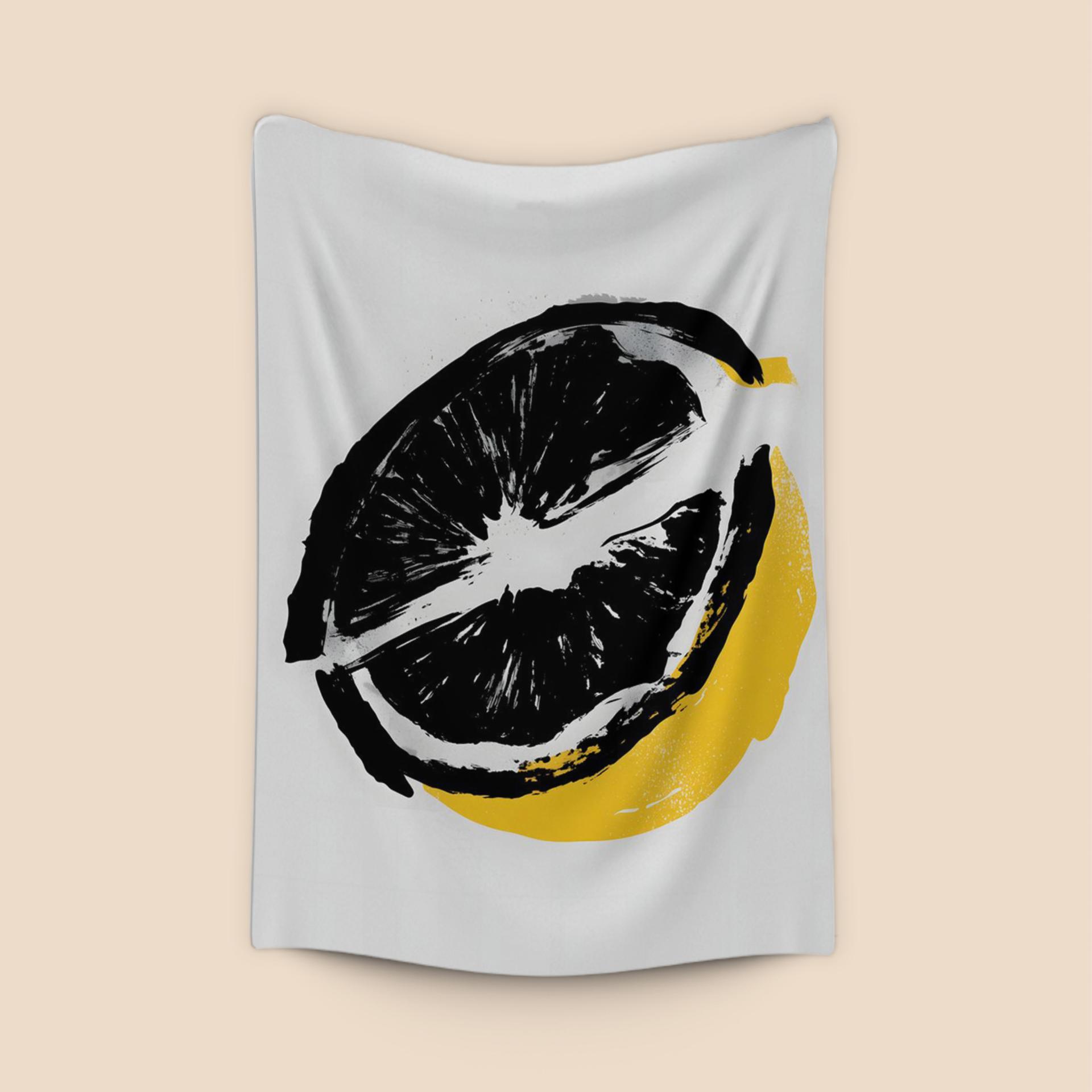 Ink Wash Lemon Slice