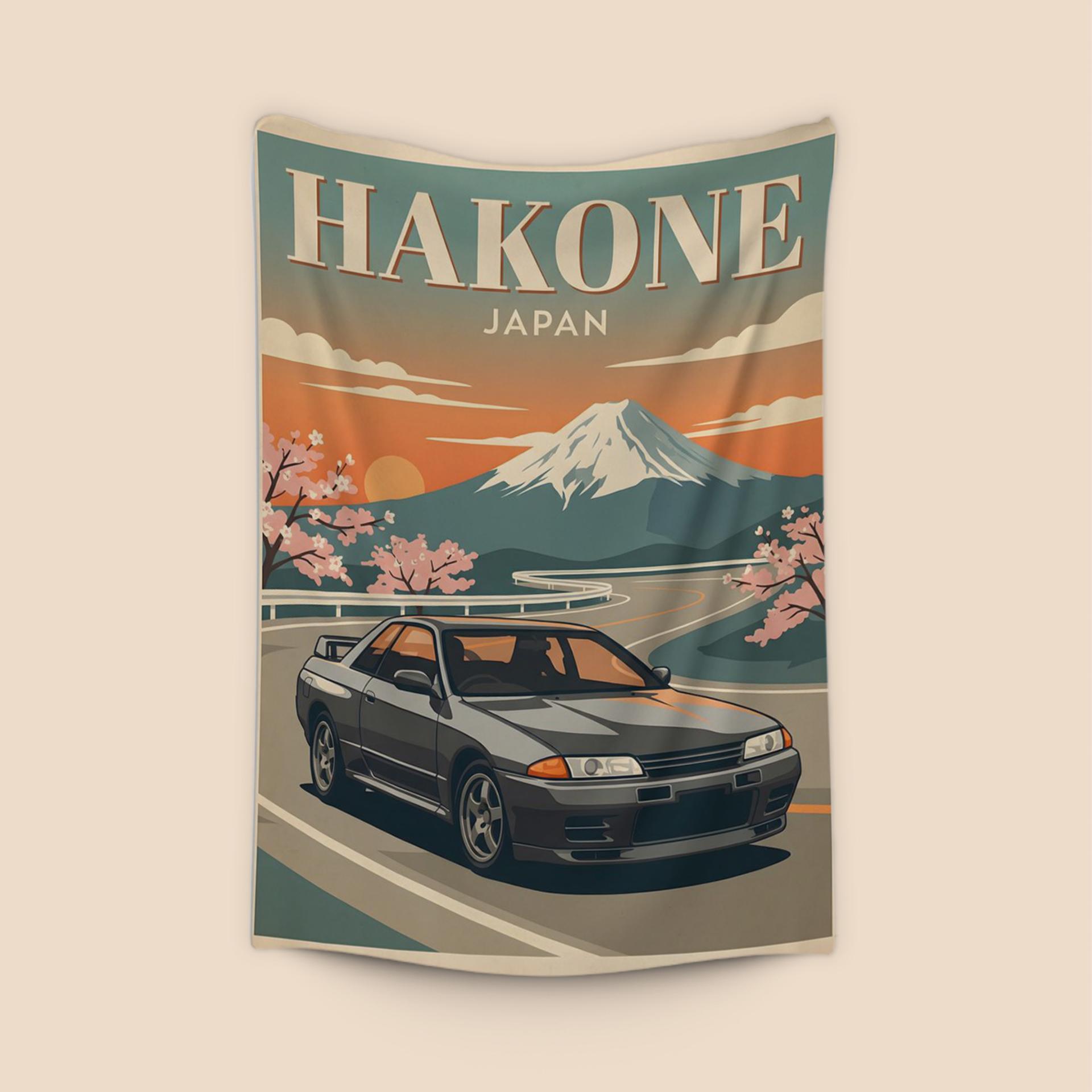 Nissan Skyline GT-R R32: Hakone Turnpike Travel Poster