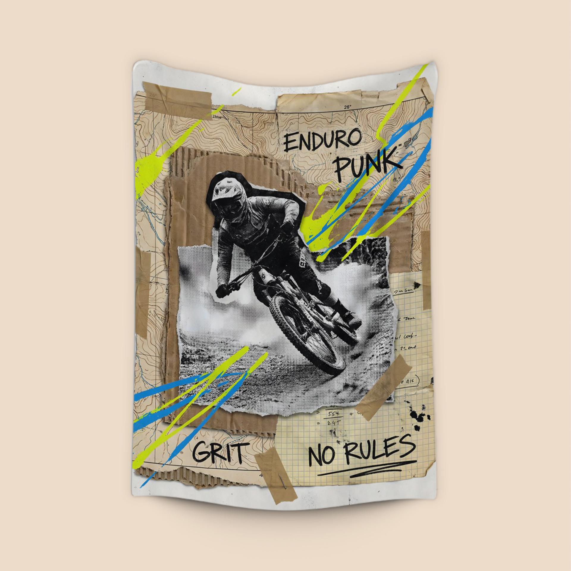 Enduro Punk: Grit and No Rules Mountain Biking Collage