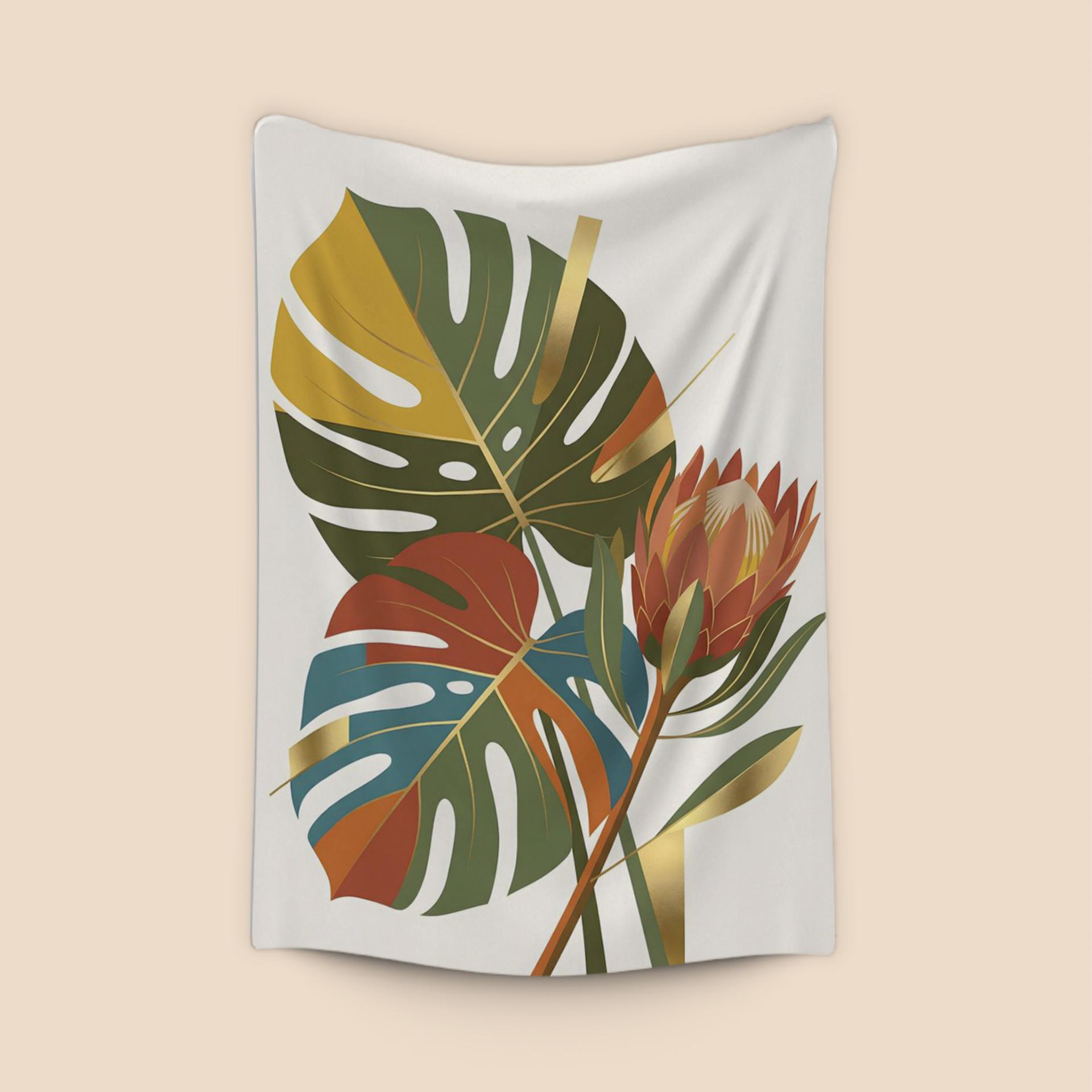 Gilded Tropical Flora