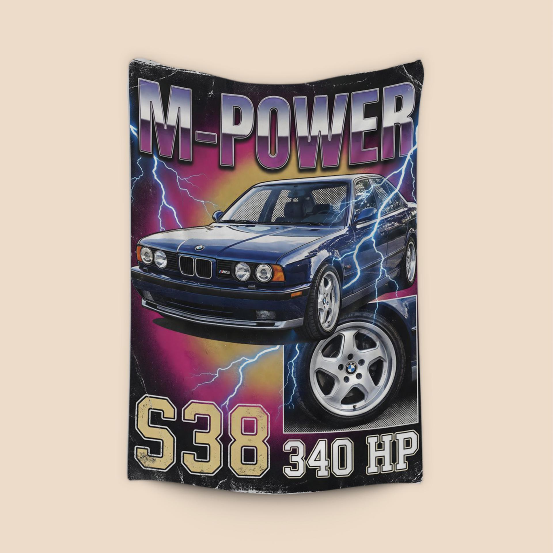 BMW M5 E34: S38 M-Power Lightning Poster