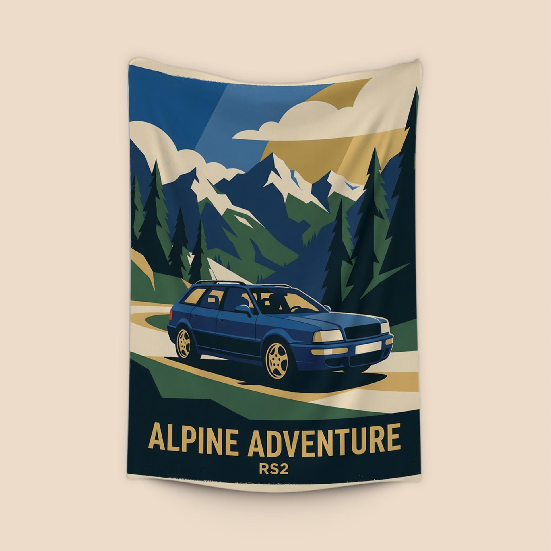 Audi RS2 Avant: Alpine Adventure Travel Poster