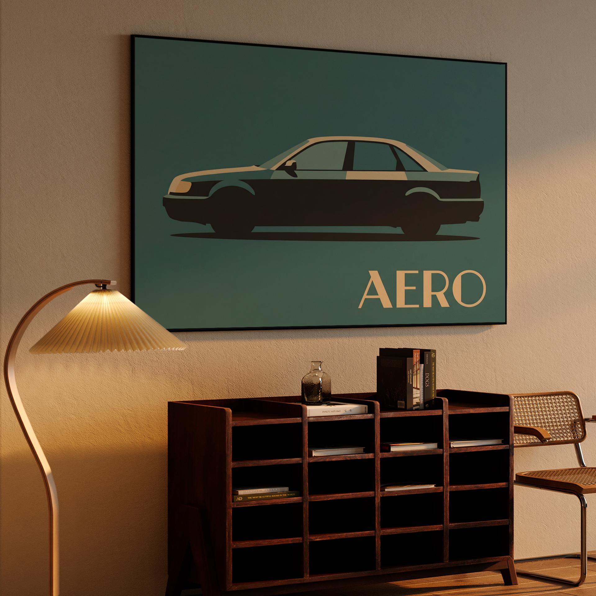 Audi 100 C4 Aero: Minimalist Flat Design
