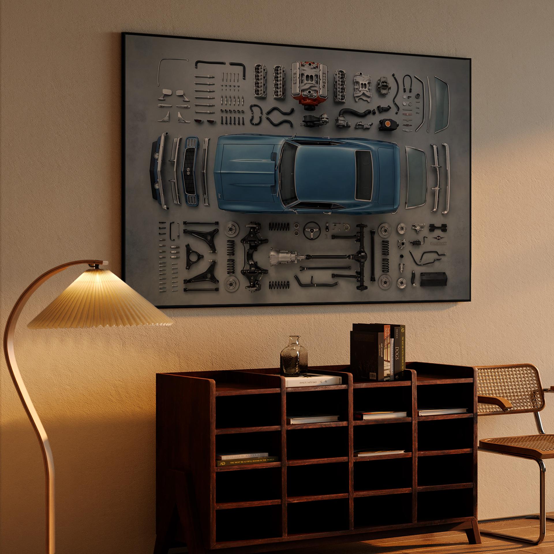 Camaro SS 396 Knolling Component Study