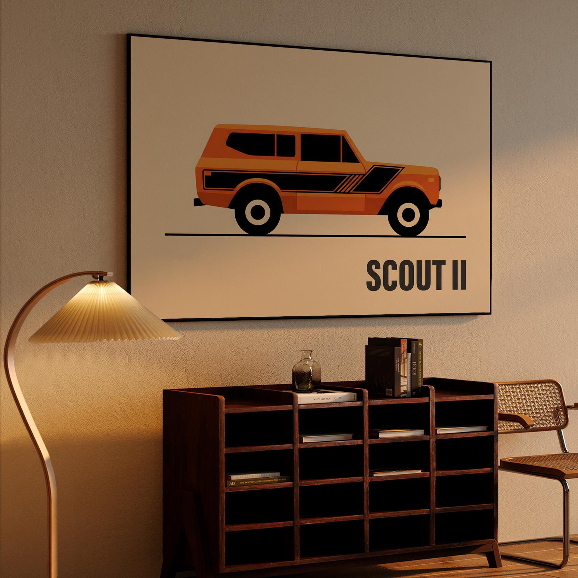 International Scout II: Minimalist Rallye Illustration