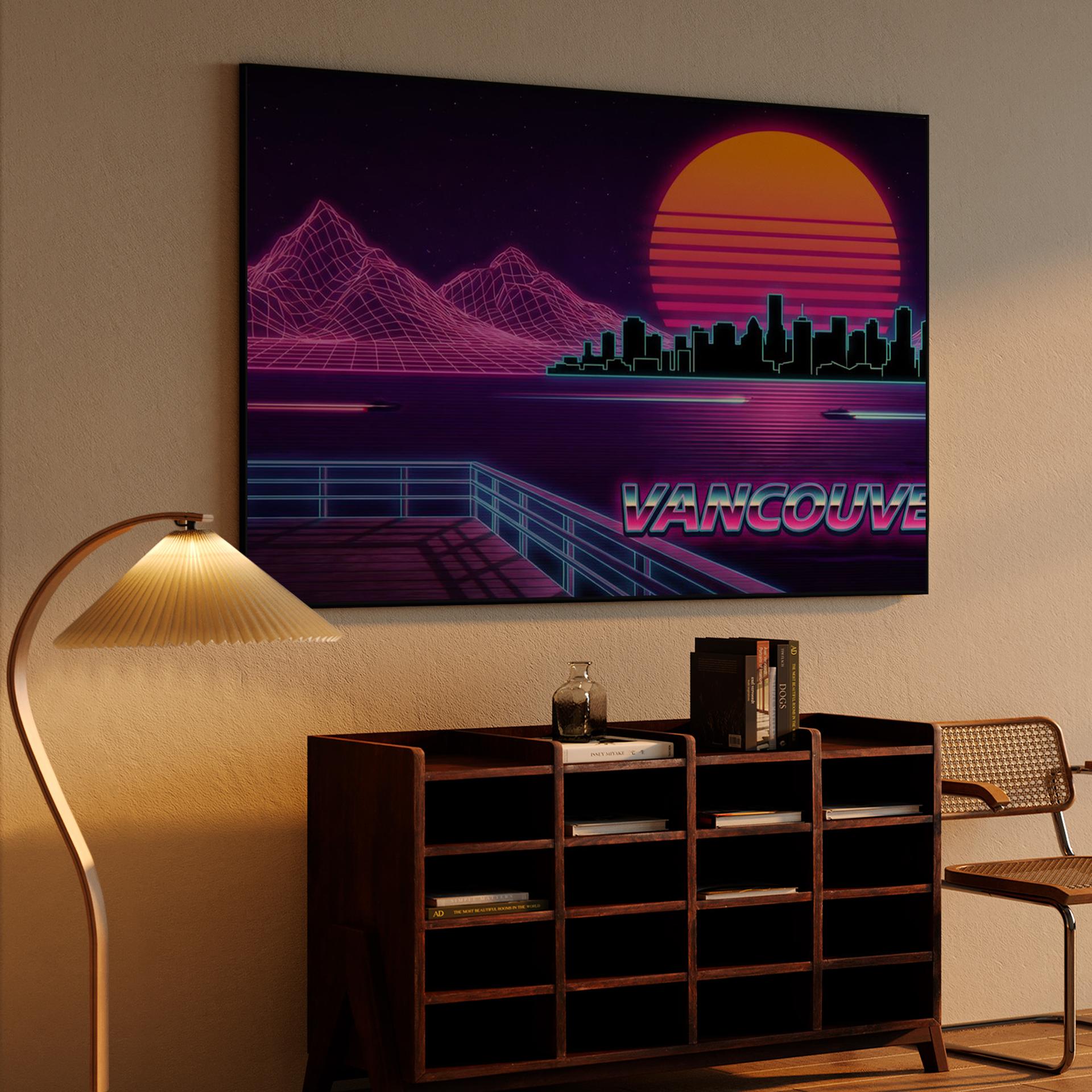 Neon Horizon: Vancouver Synthwave Skyline