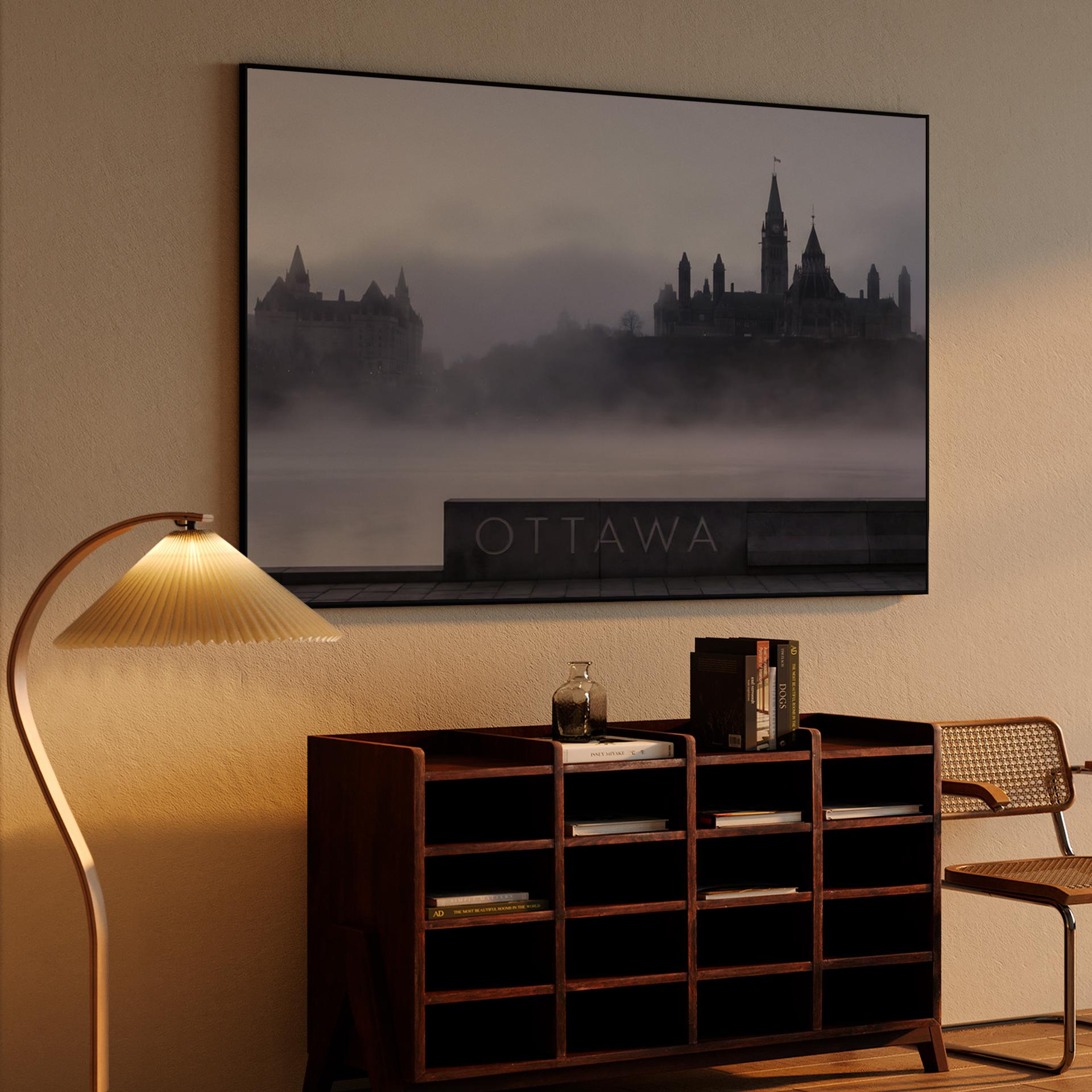 Misty Morning in the Capital: Ottawa Silhouette