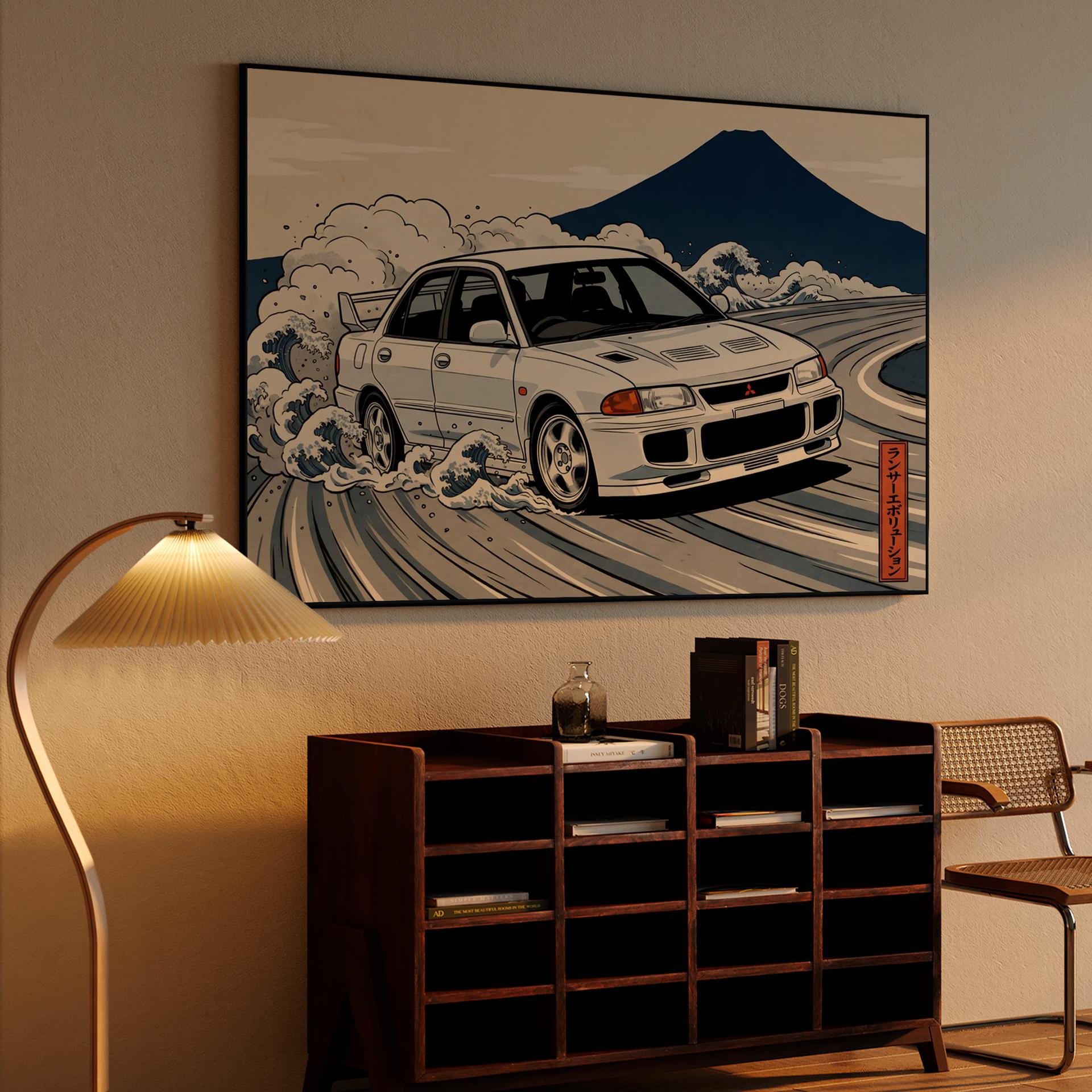 Lancer Evolution III: Great Wave over Fuji