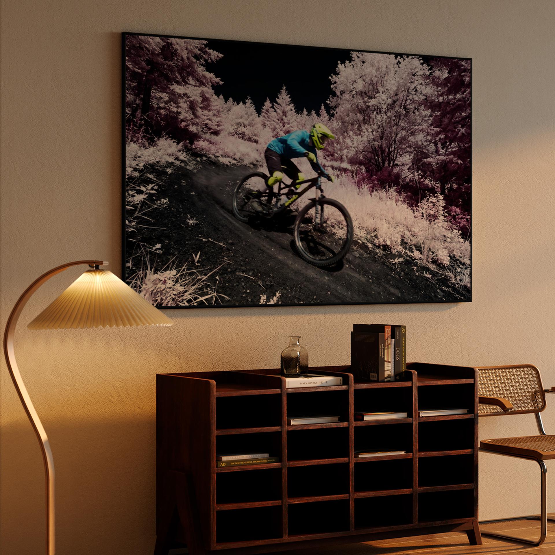 Infrared Descent: Mountain Biking in Pink