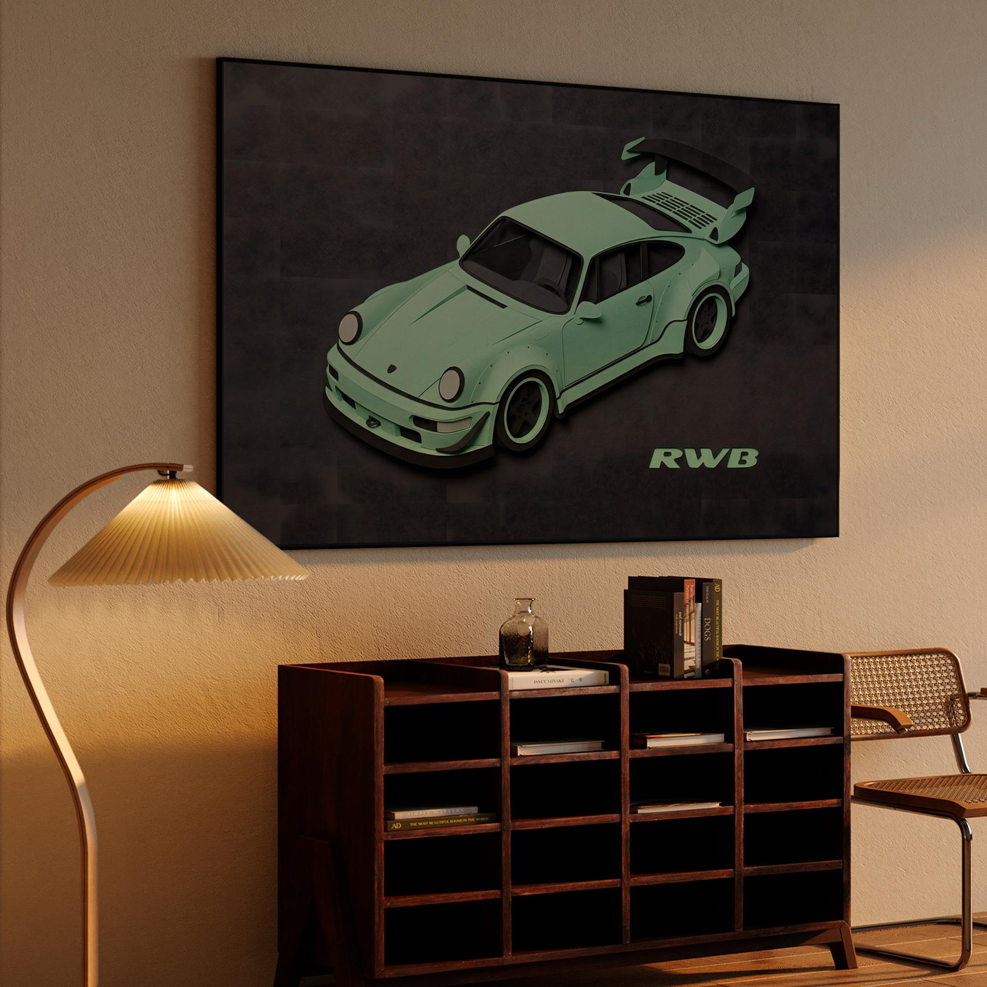 RWB 993 Mint: Textured Digital Papercraft