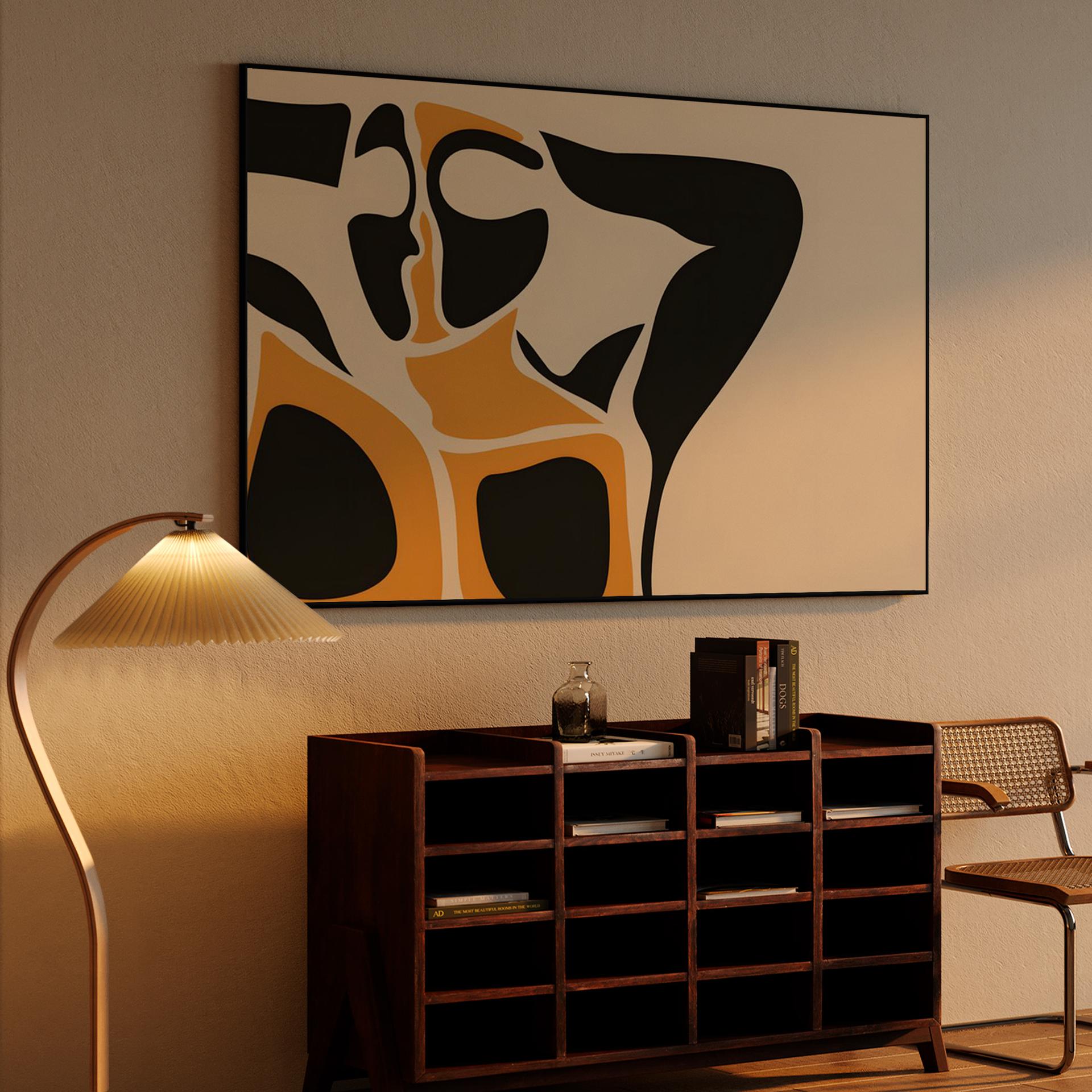 Abstract Ochre Figure