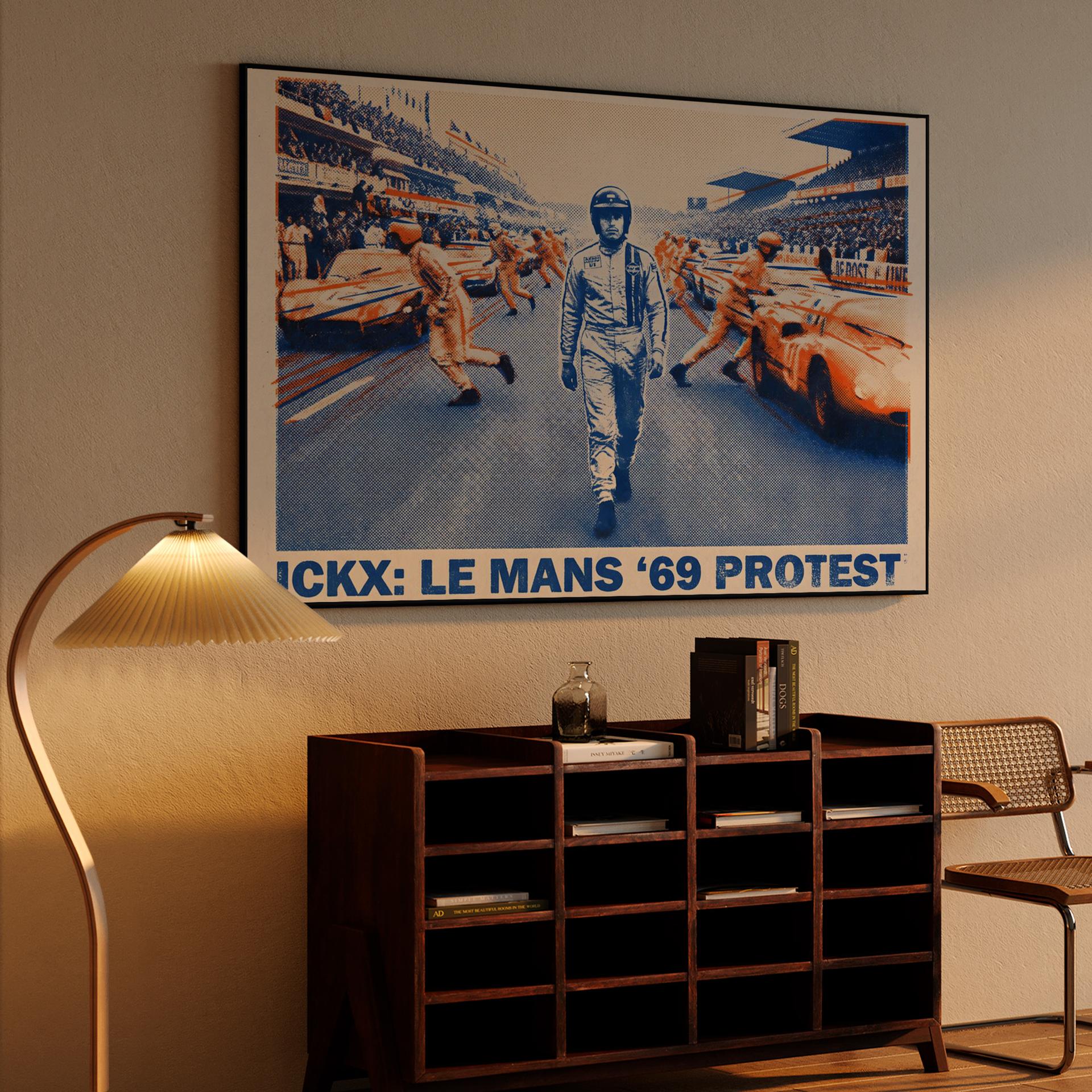 Ickx: Le Mans '69 Protest Halftone Graphic