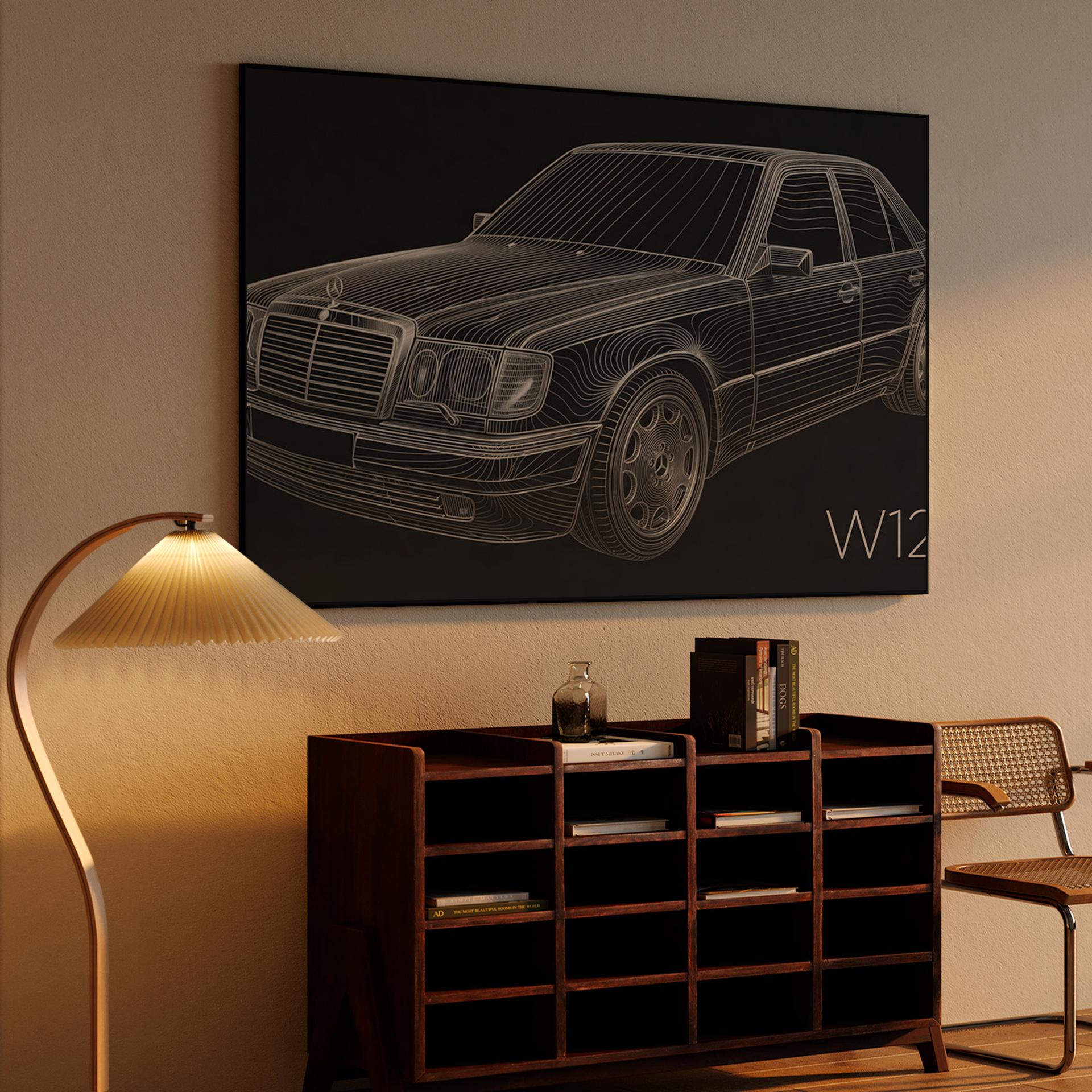 Mercedes-Benz W124 Technical Wireframe