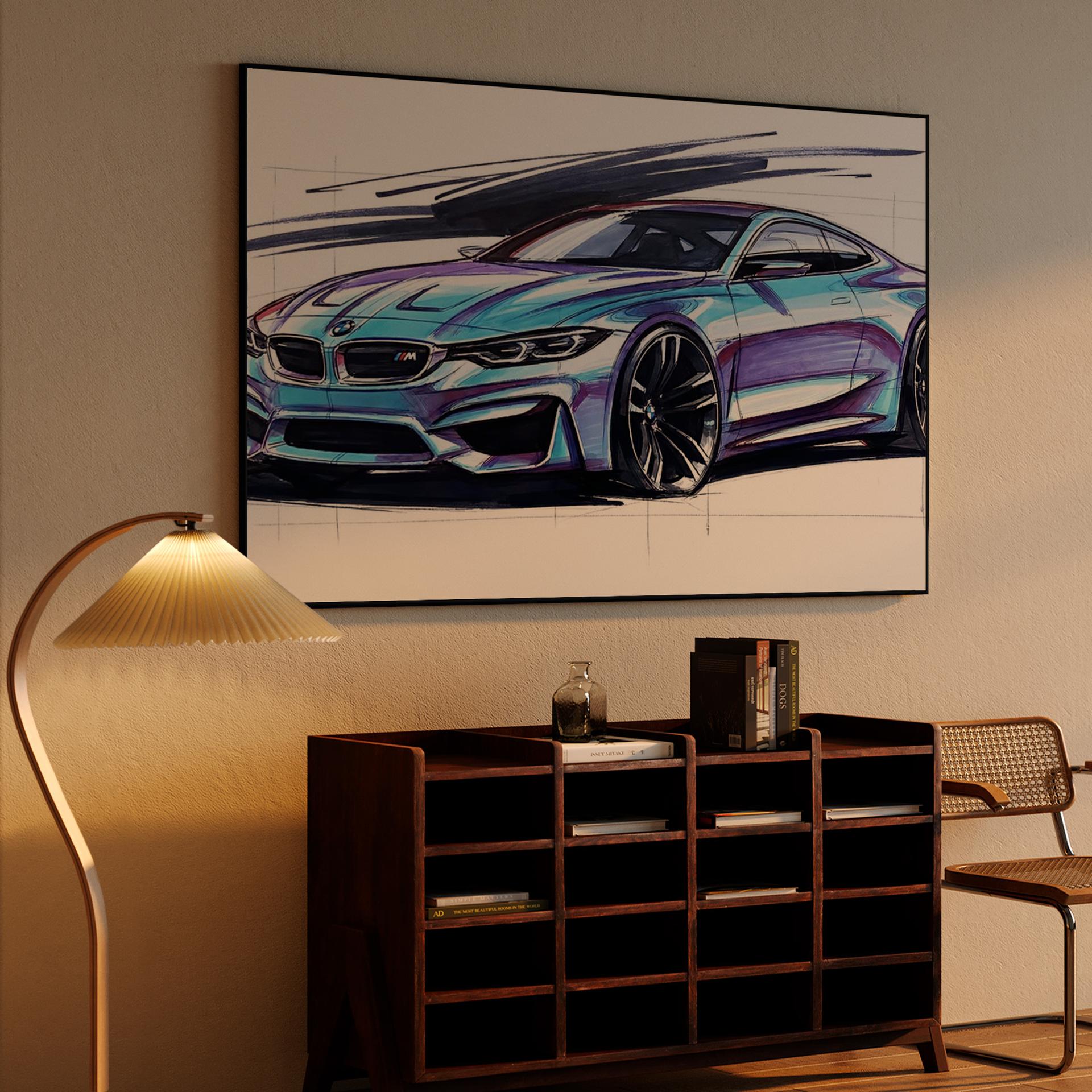 BMW M4 Holographic Marker Sketch