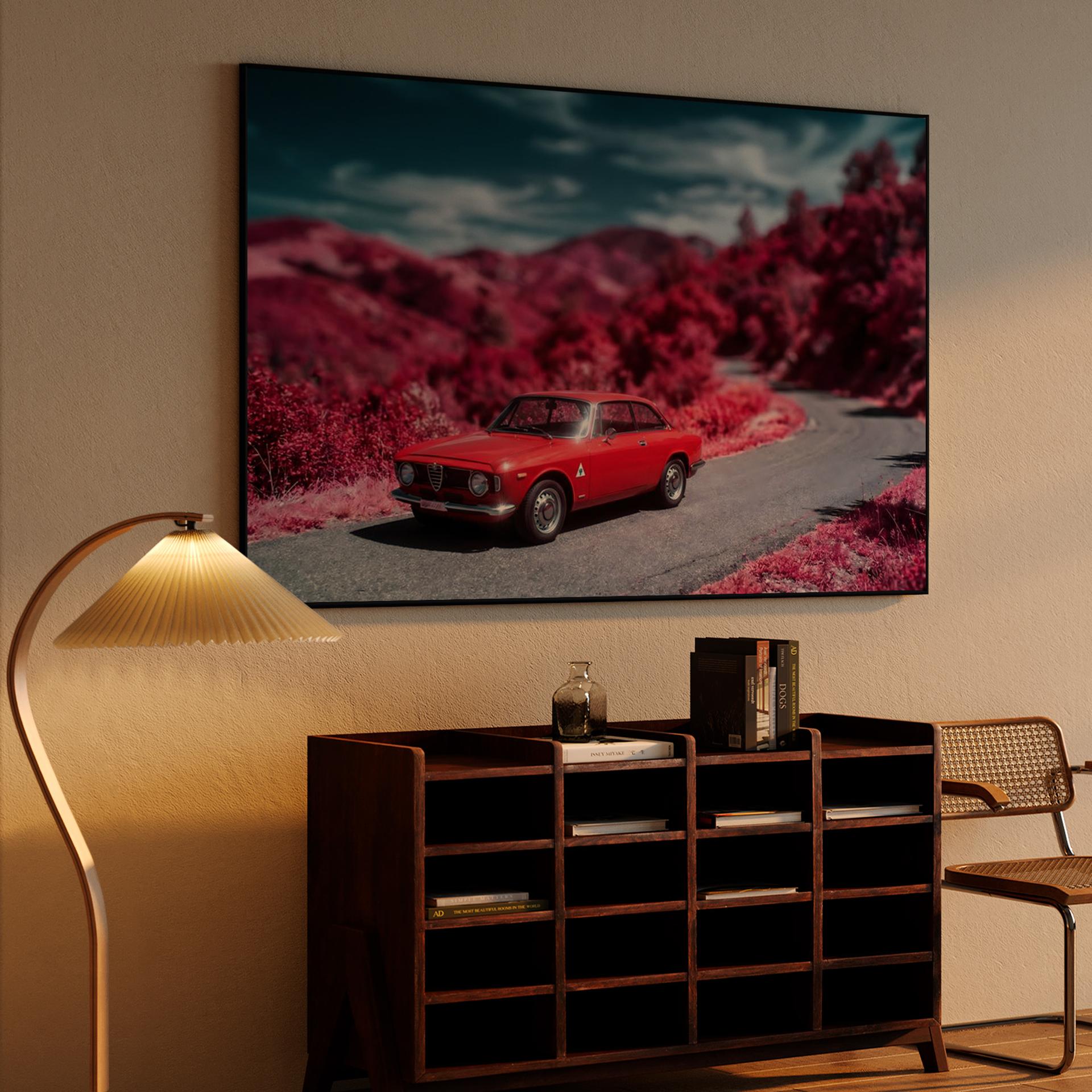 Alfa Romeo Giulia in a Magenta Dreamscape