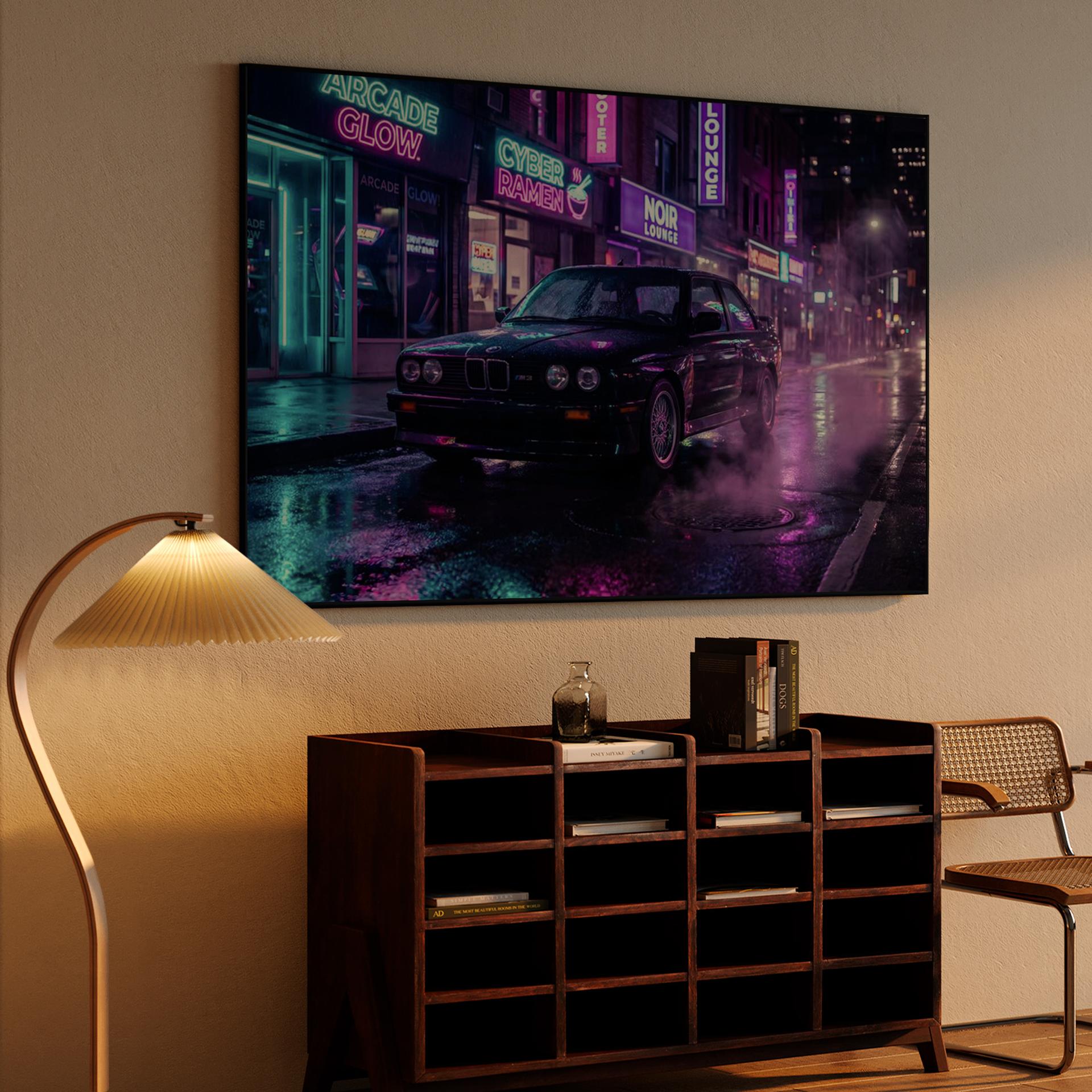 BMW E30 M3 Cyberpunk Neon City