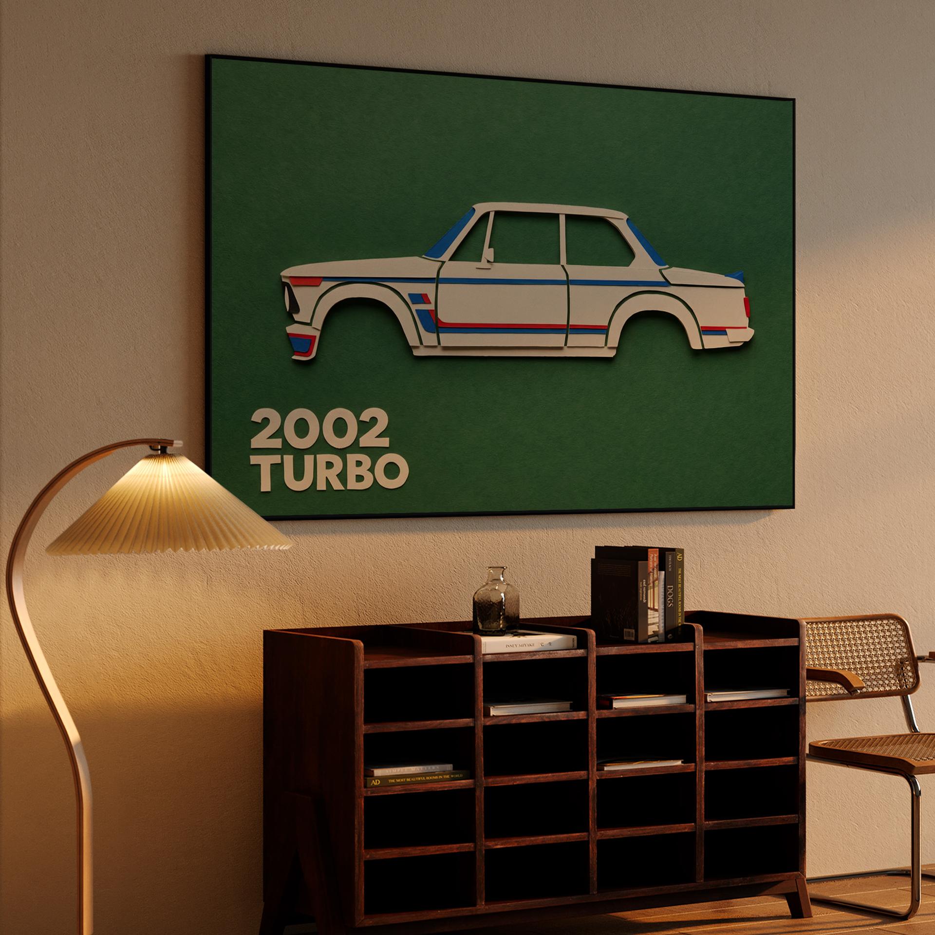 BMW 2002 Turbo Paper Cutout
