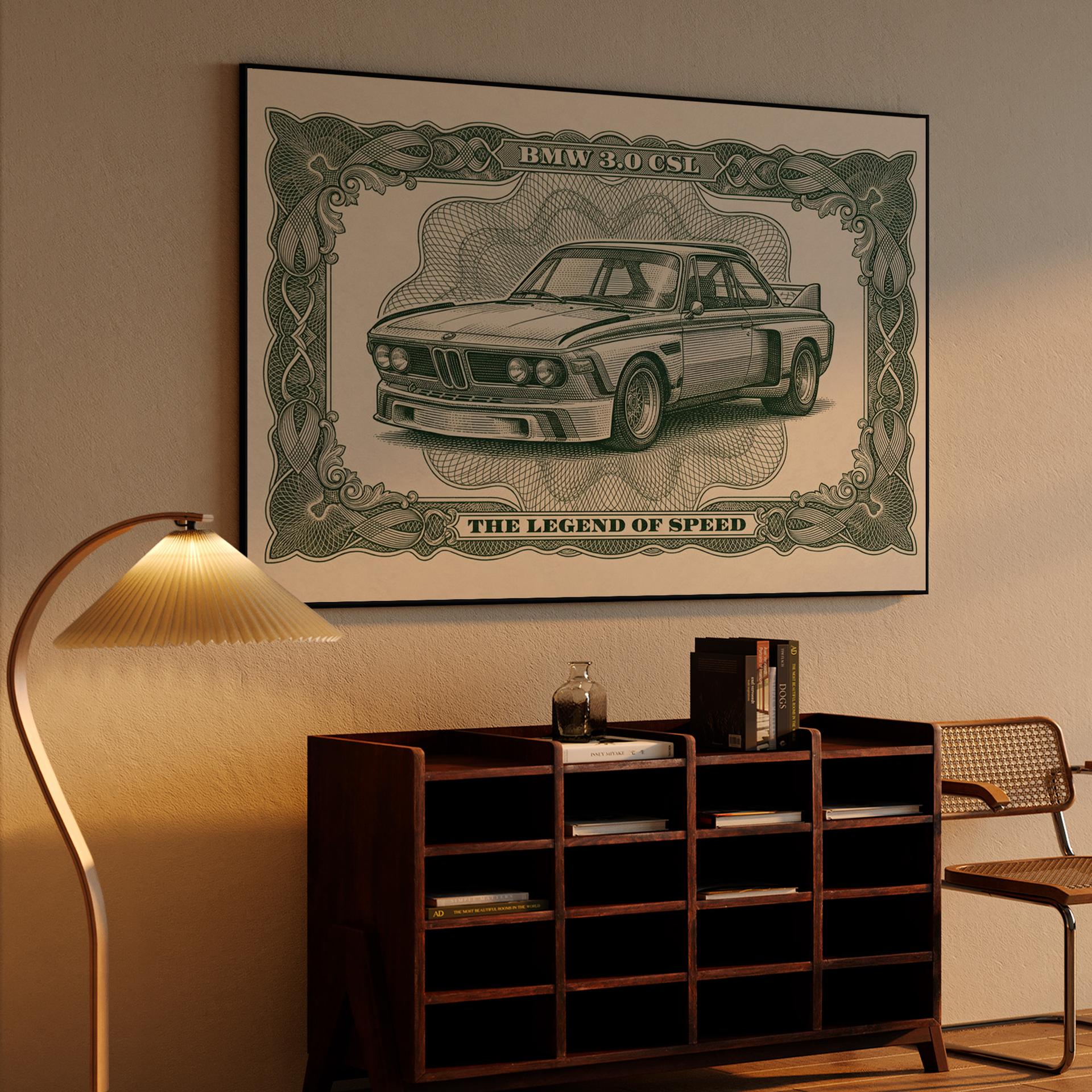 BMW 3.0 CSL Banknote Engraving