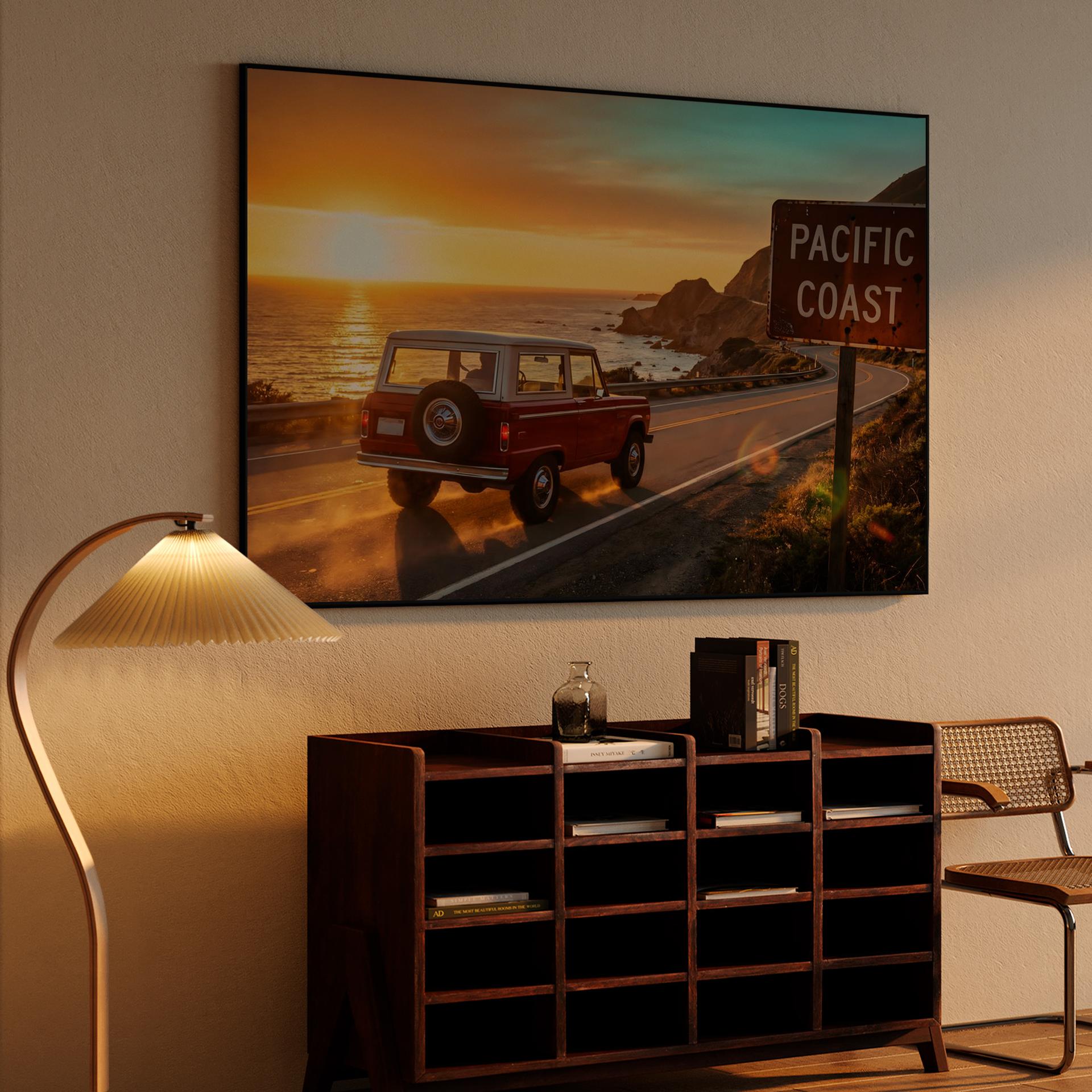 Golden Hour Bronco on the Pacific Coast