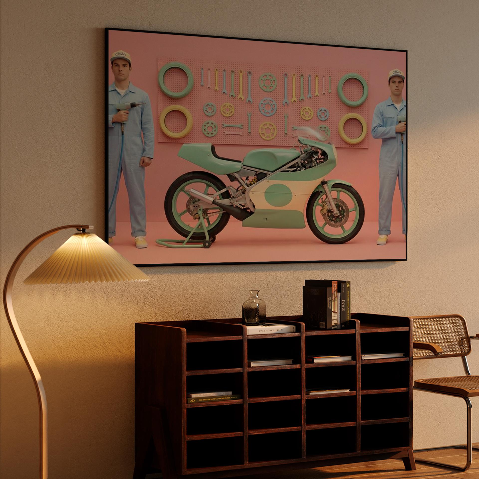 Pastel Precision: The Symmetrical Pit Stop