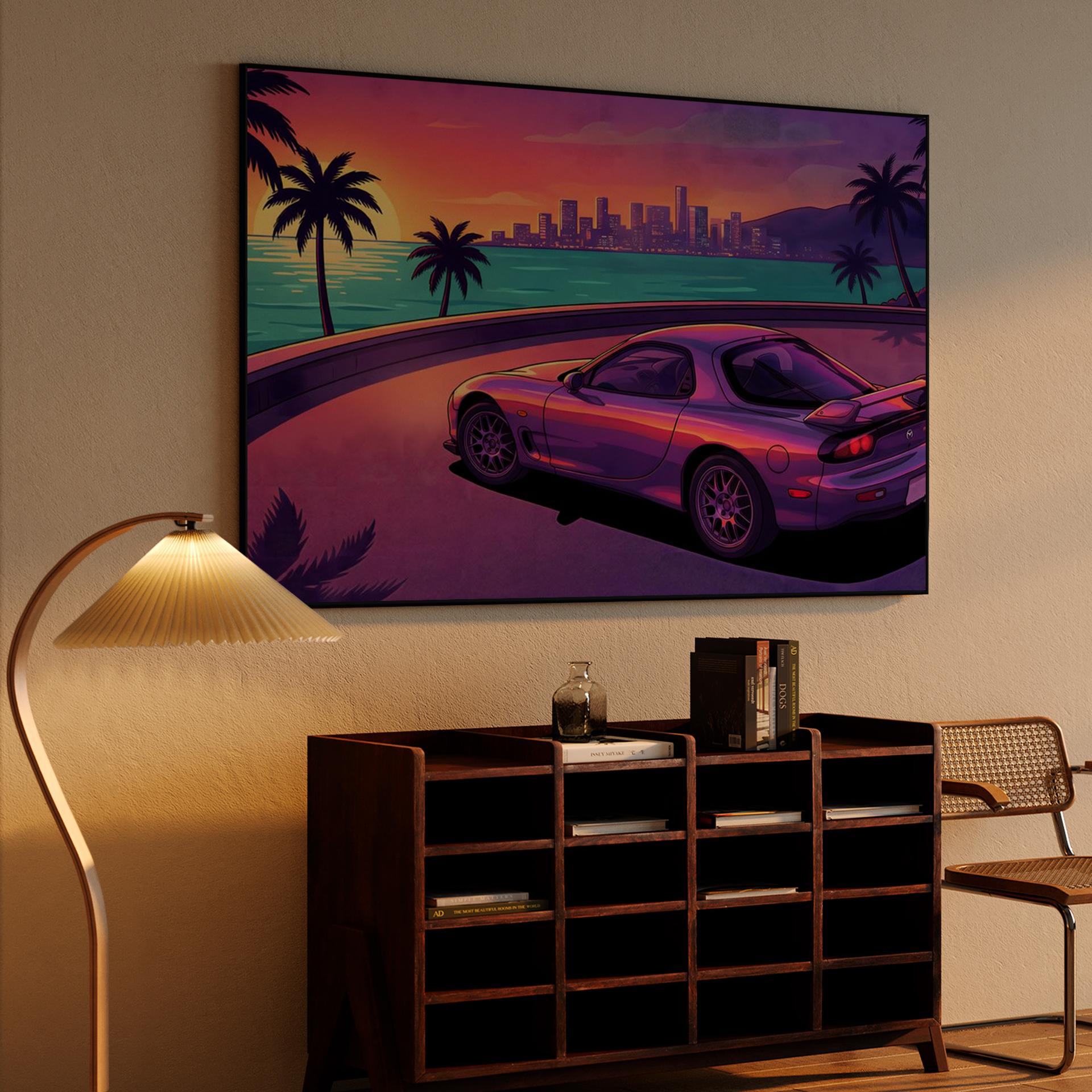 Mazda RX-7 FD Synthwave Sunset Drive