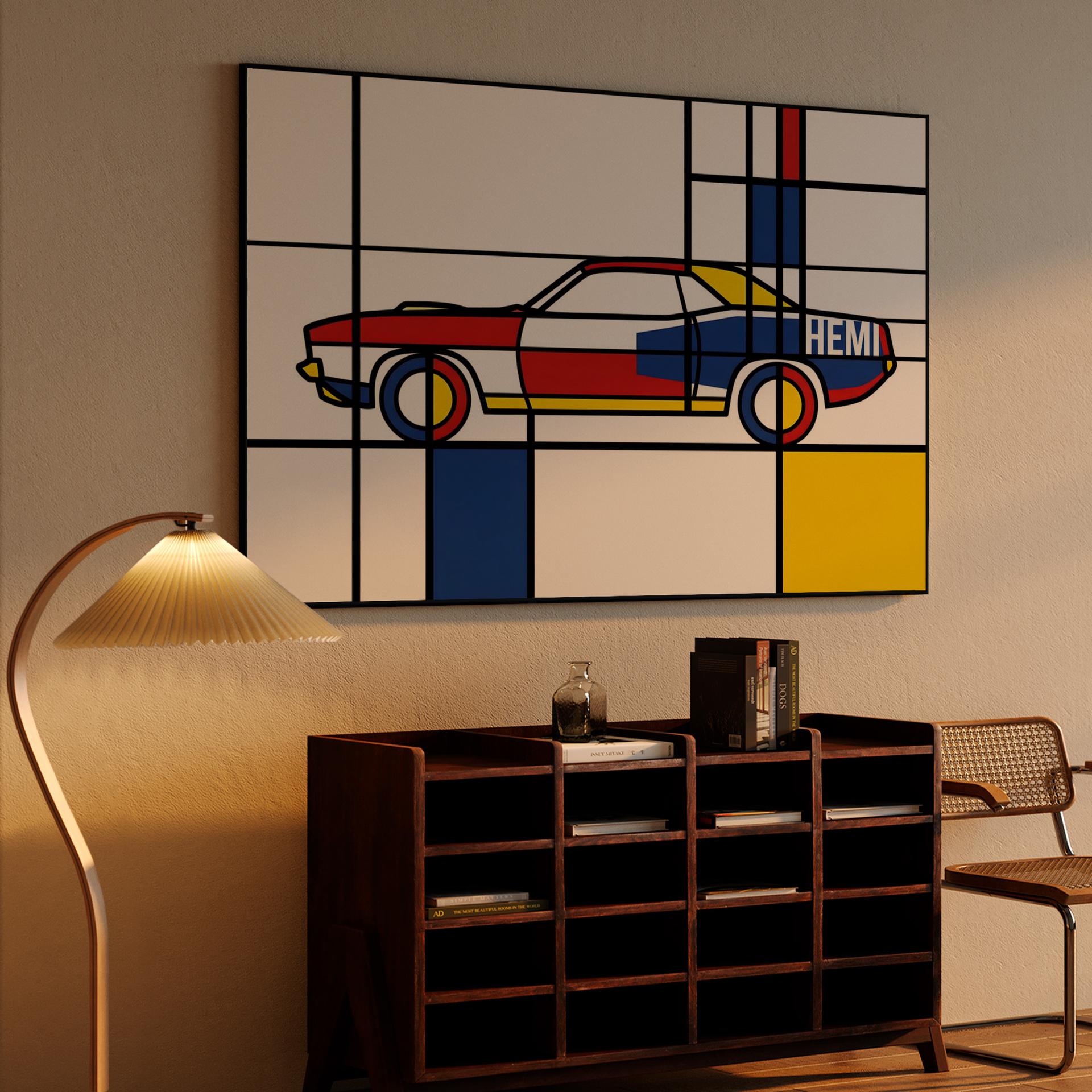 Plymouth 'Cuda De Stijl Composition