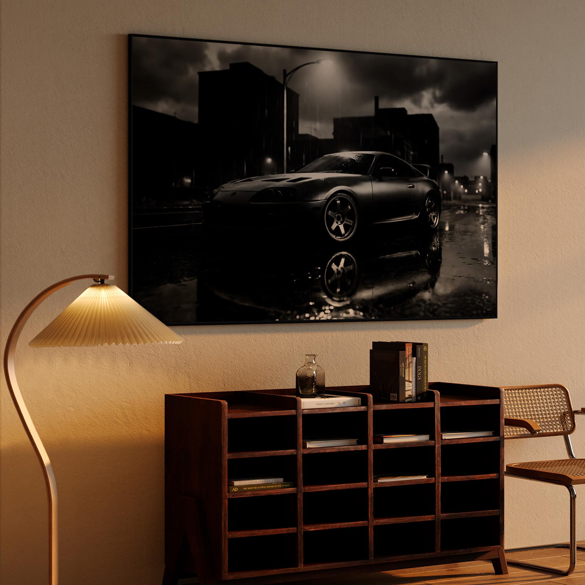 Nocturnal Reflection: Supra A80 in the Rain