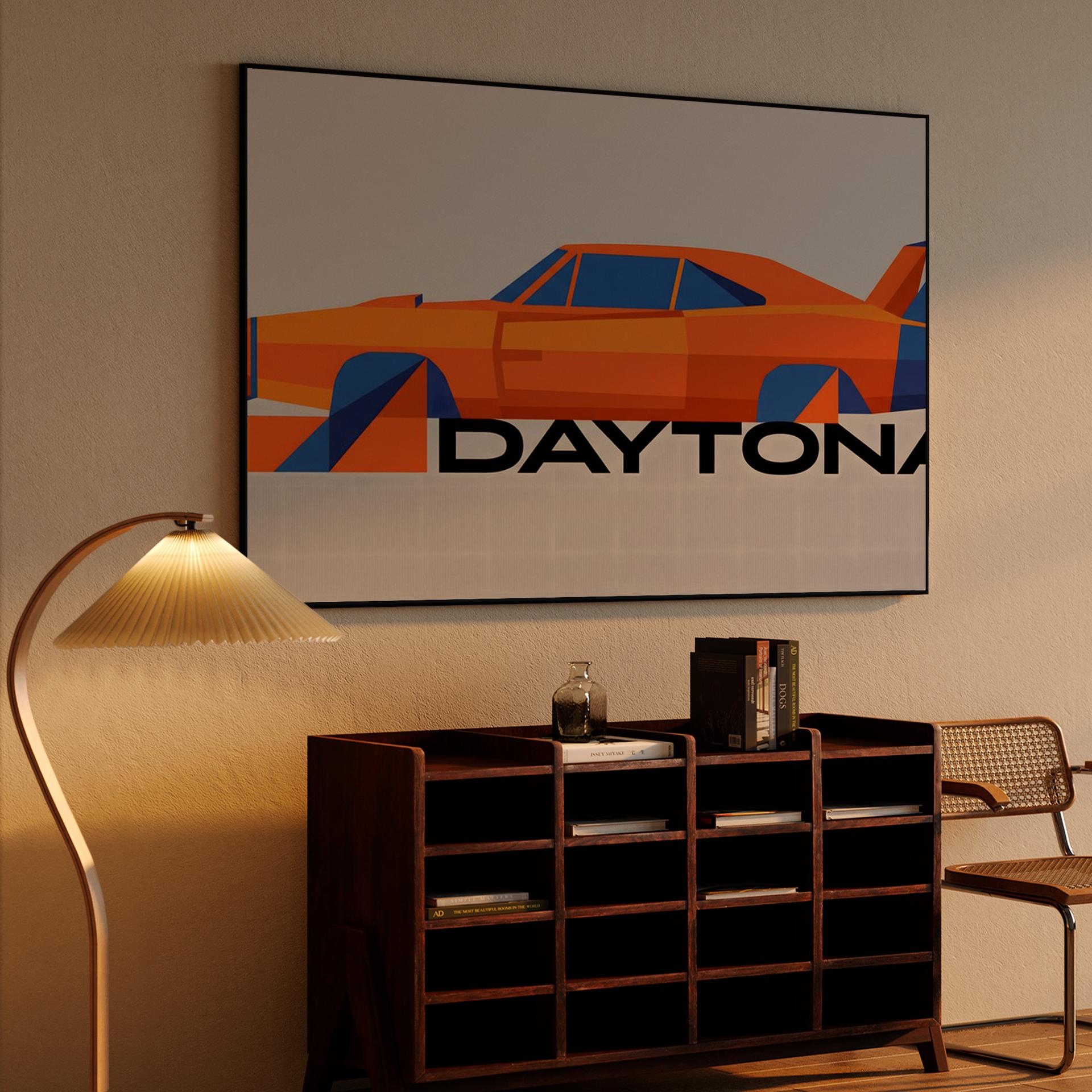 Geometric Dodge Charger Daytona: Low Poly Aero Legend