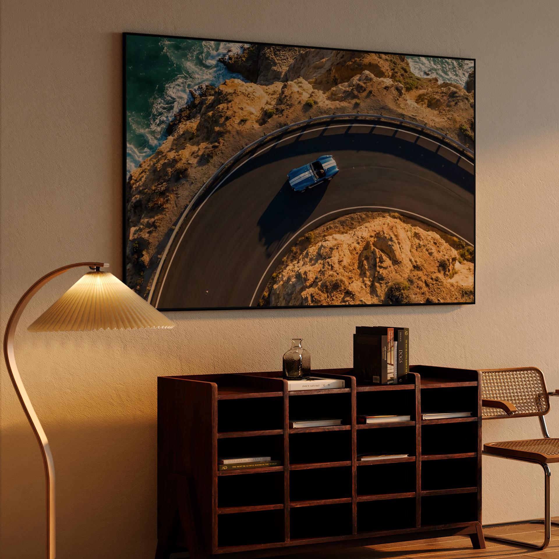 Coastal Curve: Shelby Cobra Aerial Pursuit