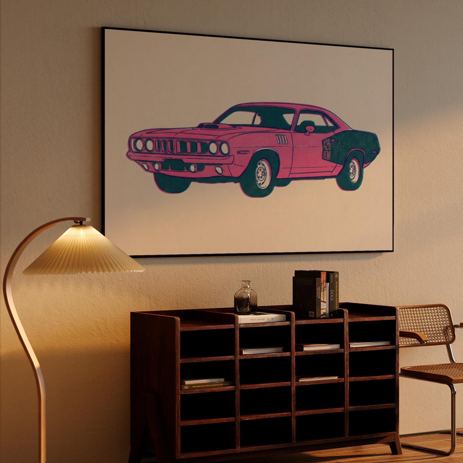 Plymouth Cuda 426 HEMI Risograph Print