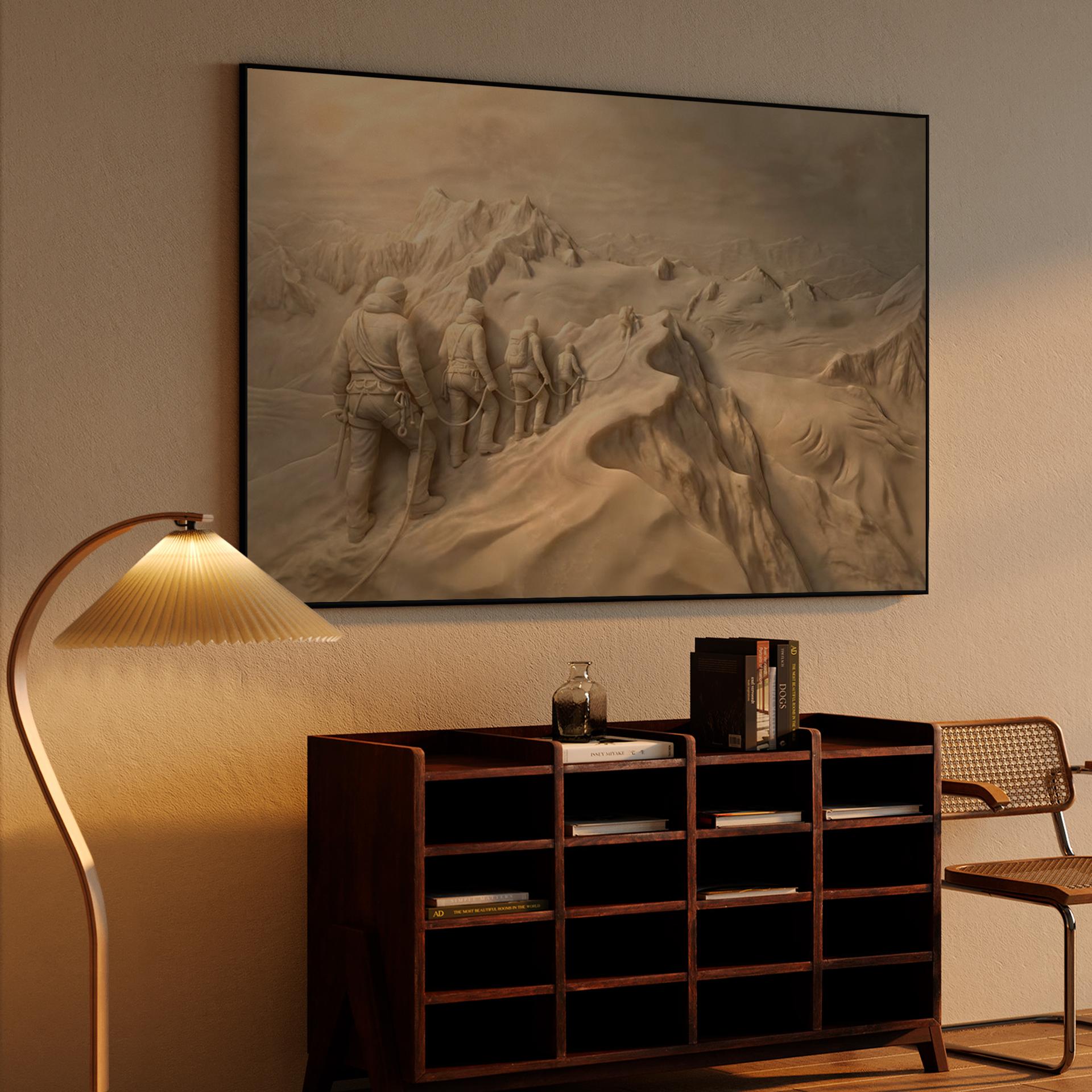 The Ascent of Unity: Marble Relief Mountaineering Art