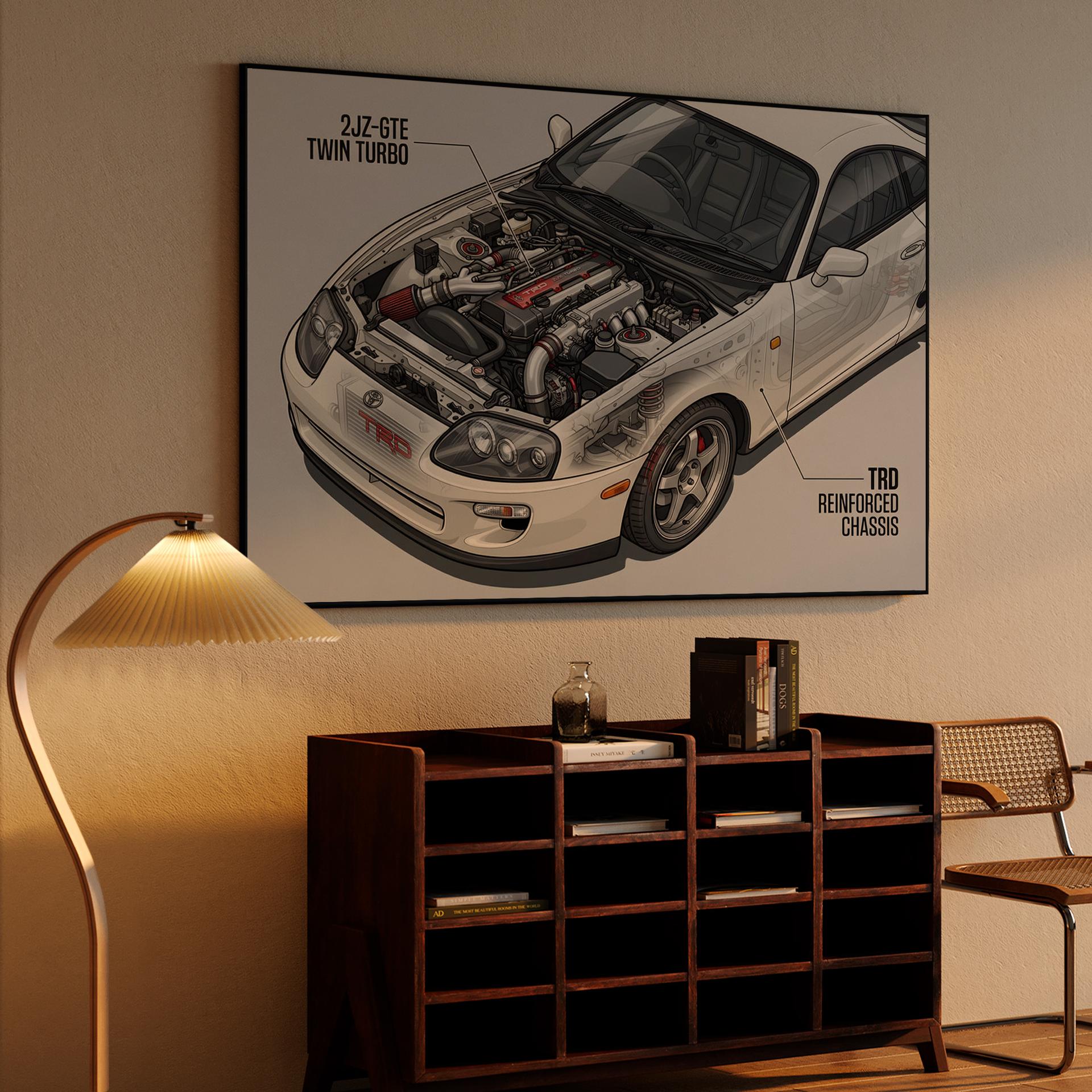 Supra A80: 2JZ-GTE Technical Cutaway