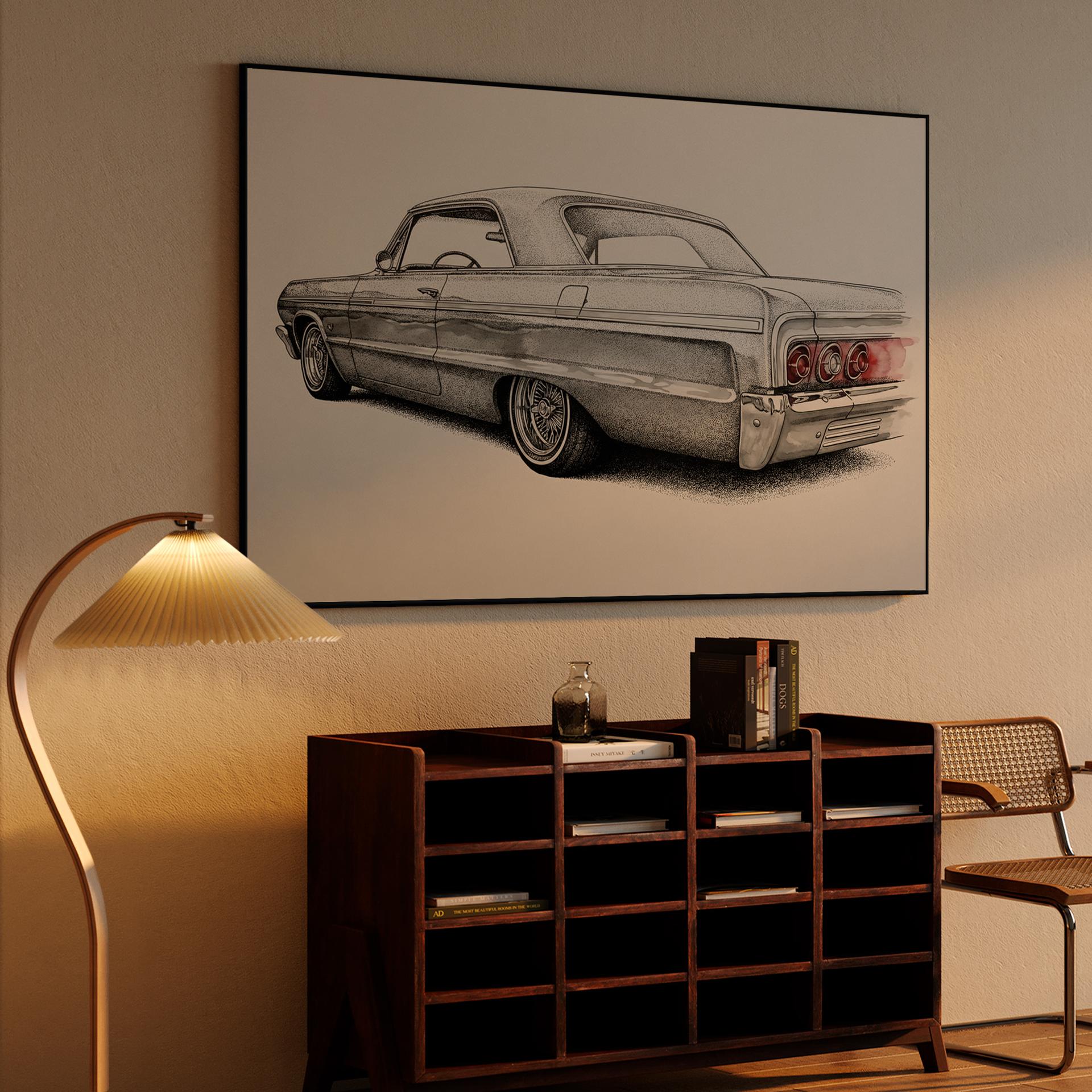 Stippled '64 Impala Reflection