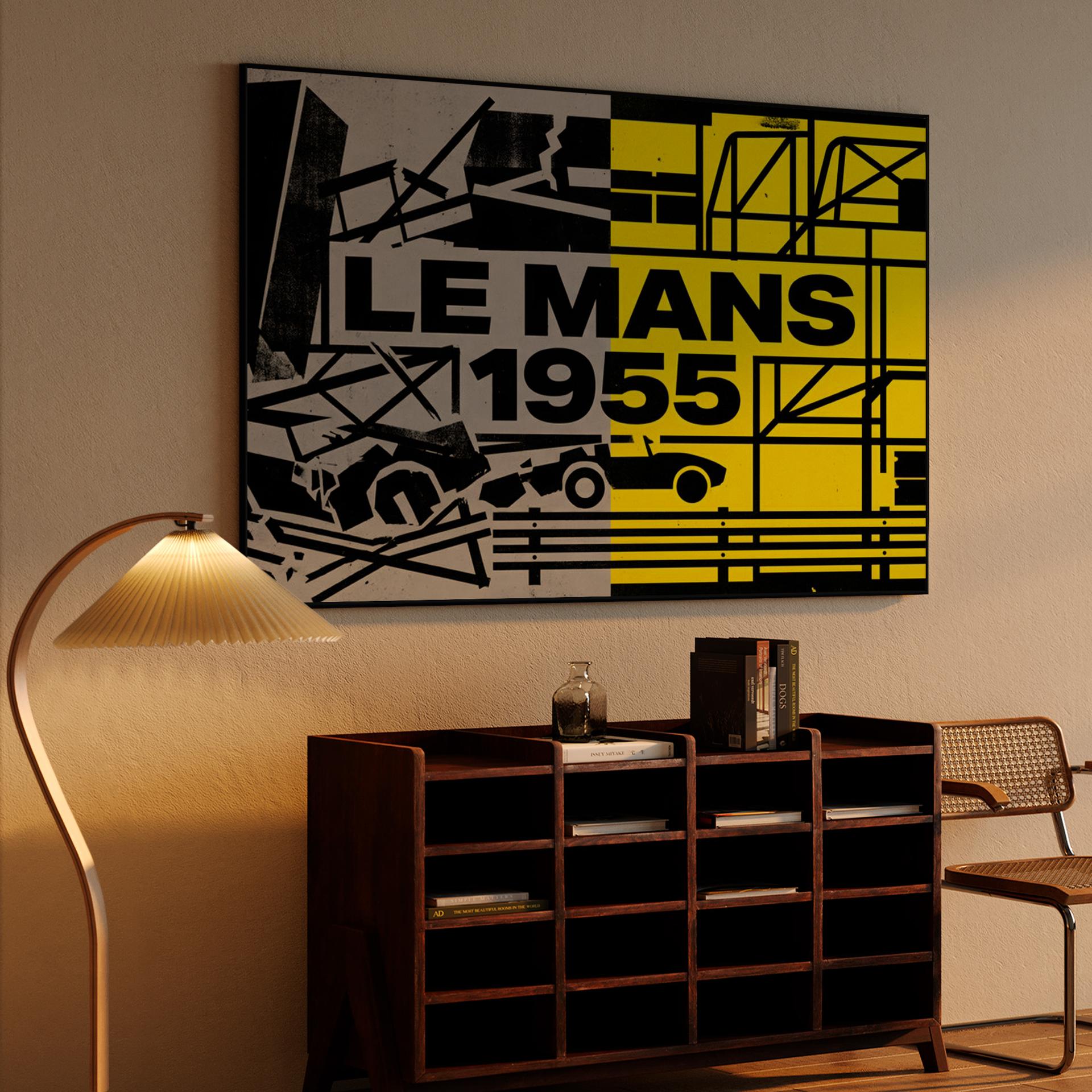 Le Mans 1955: Split Industrial Graphic Tribute