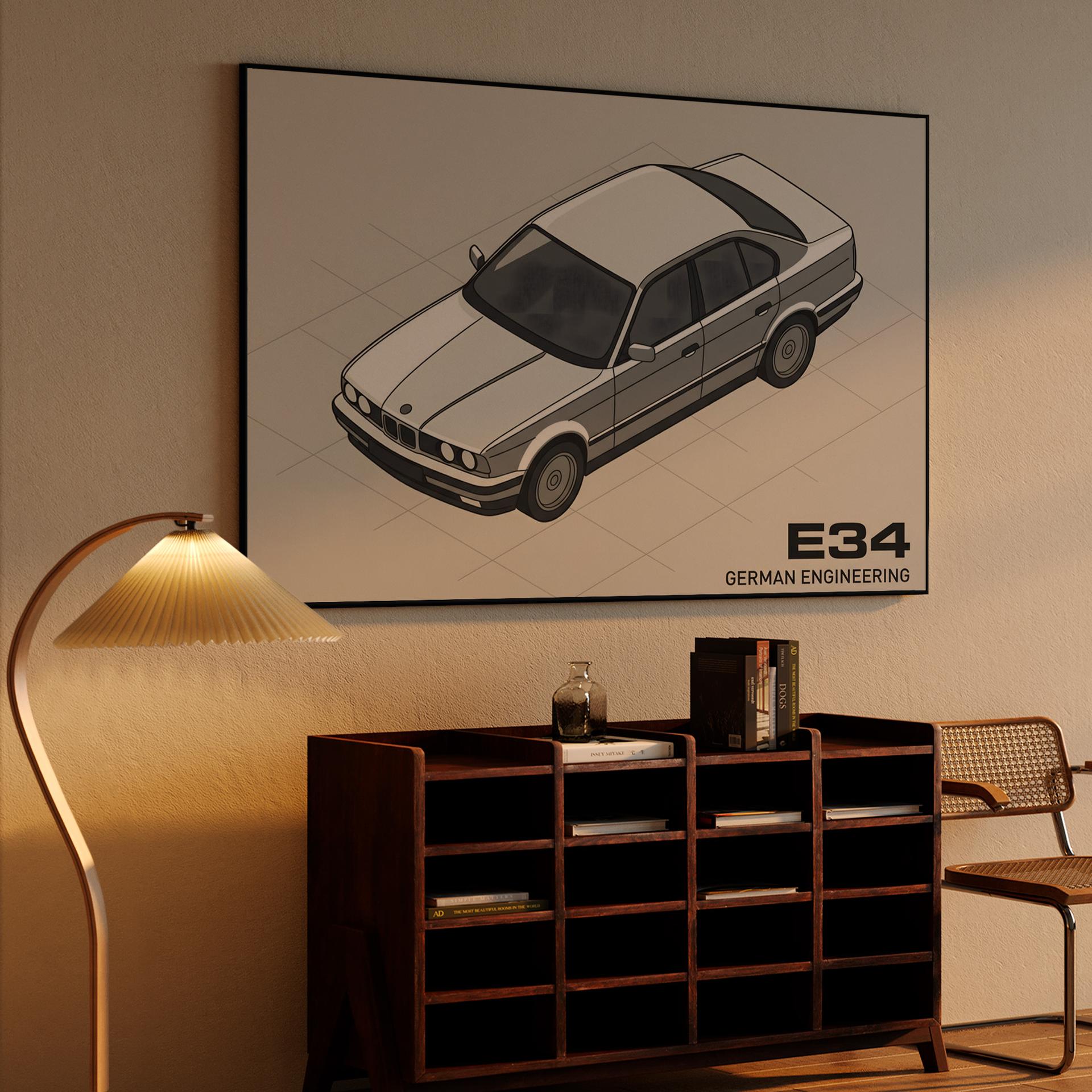 BMW E34 Isometric German Engineering