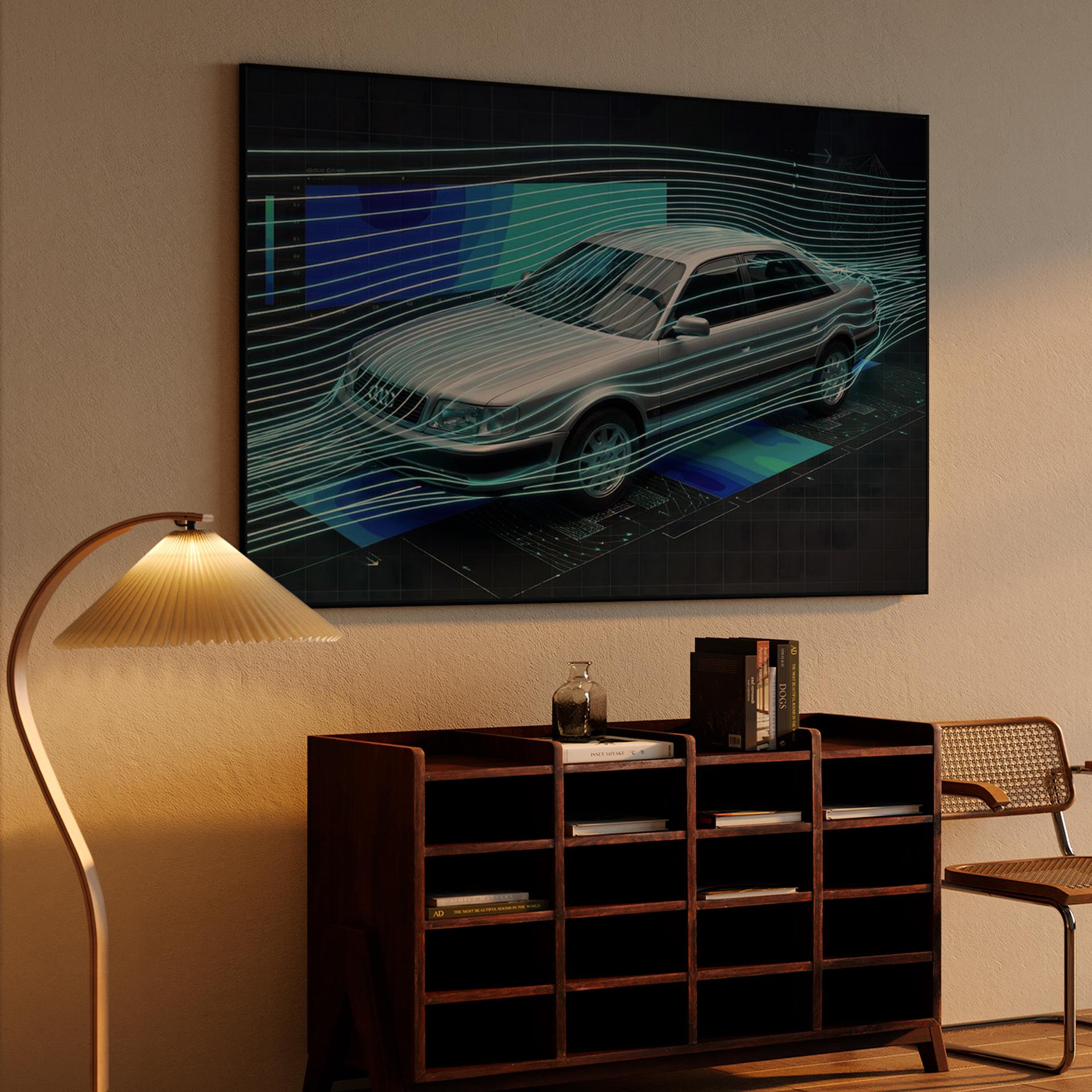 Audi 100 C4: Aerodynamic Flow Simulation