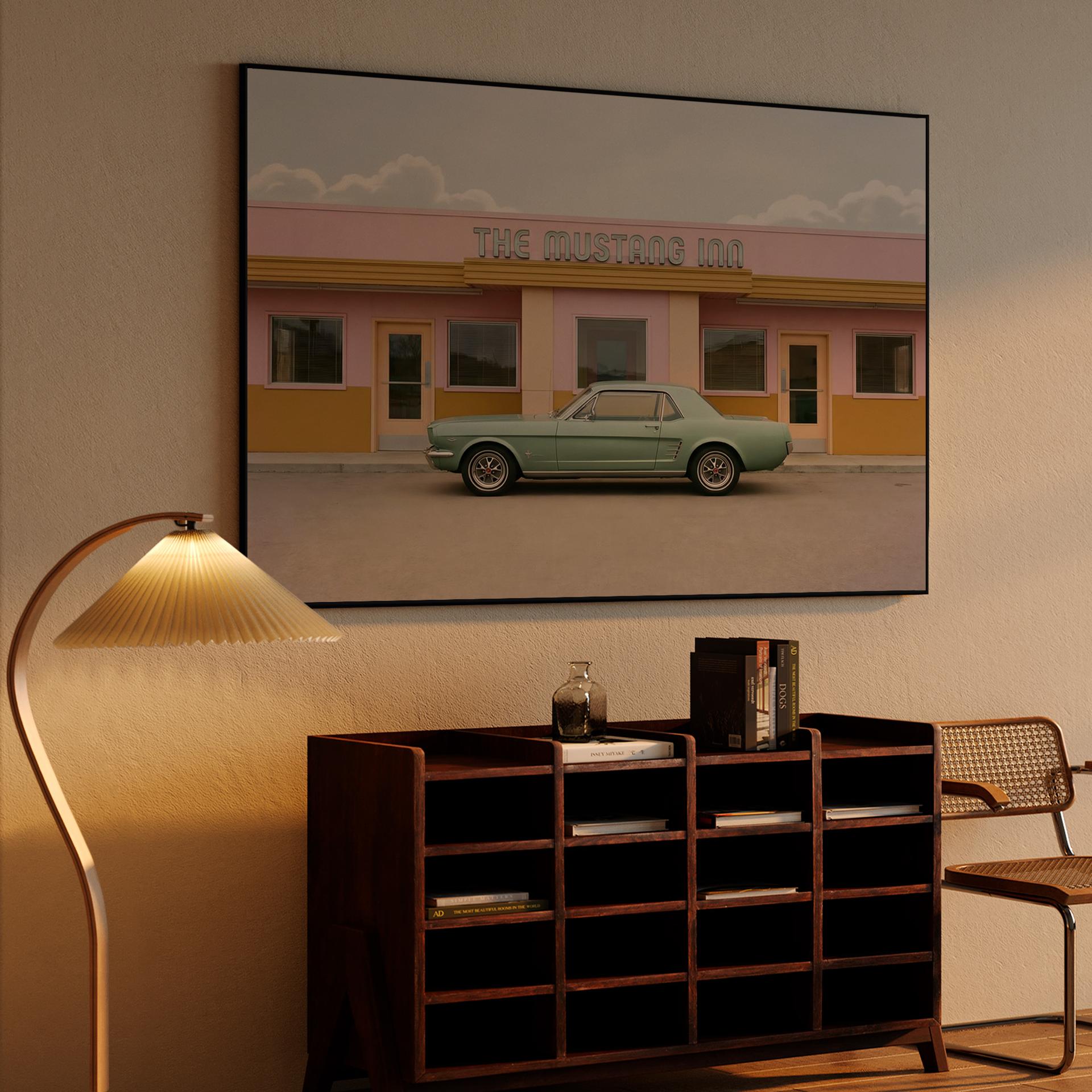 The Mustang Inn Retro Symmetrical Scene