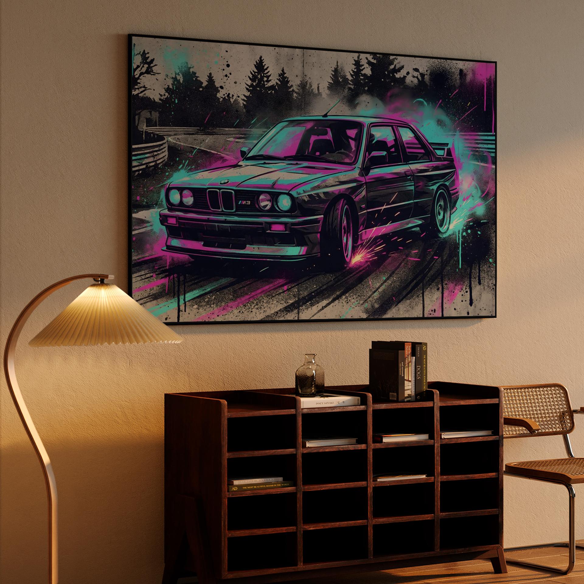 BMW E30 M3: Neon Forest Drift