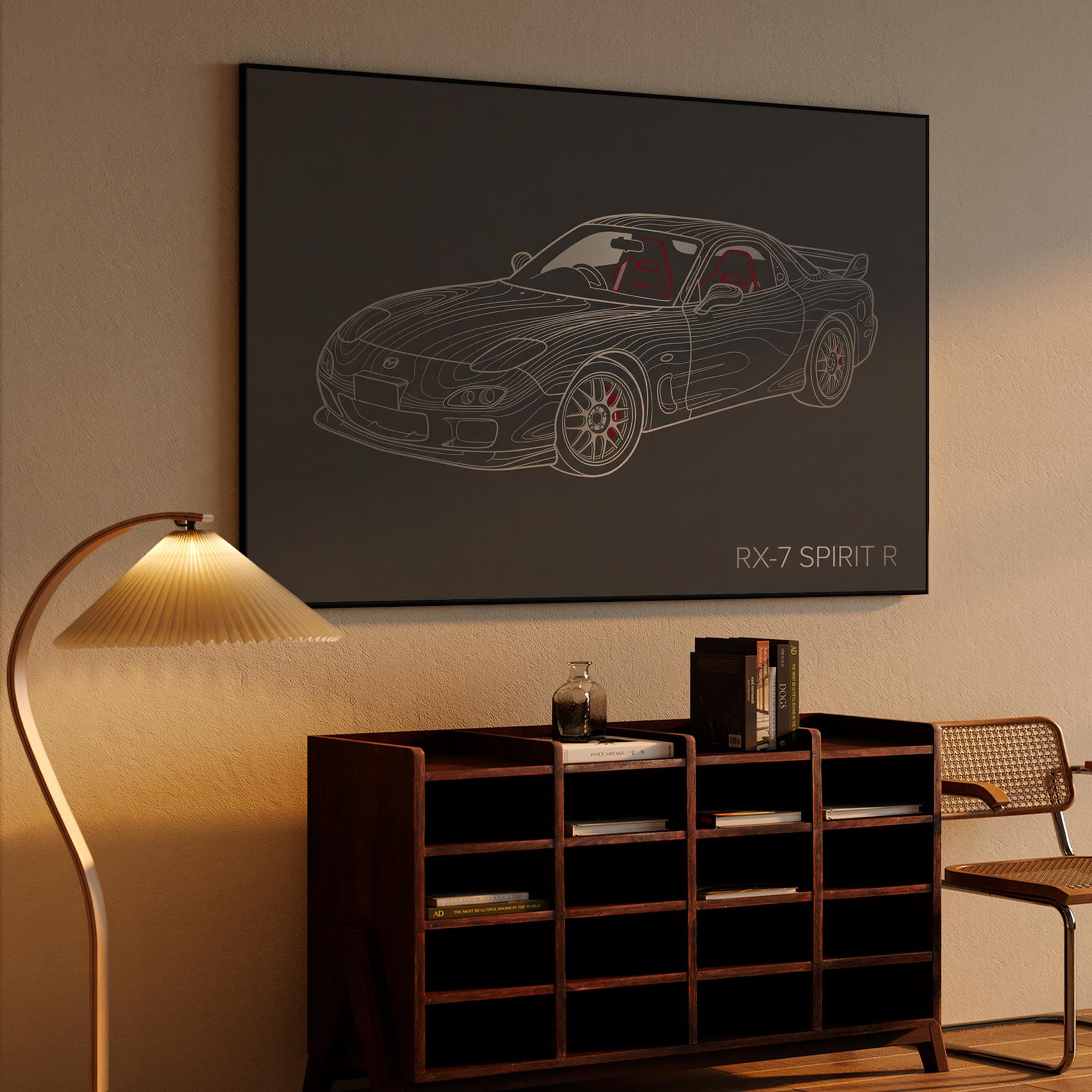 Mazda RX-7 Spirit R Minimalist Contour Art