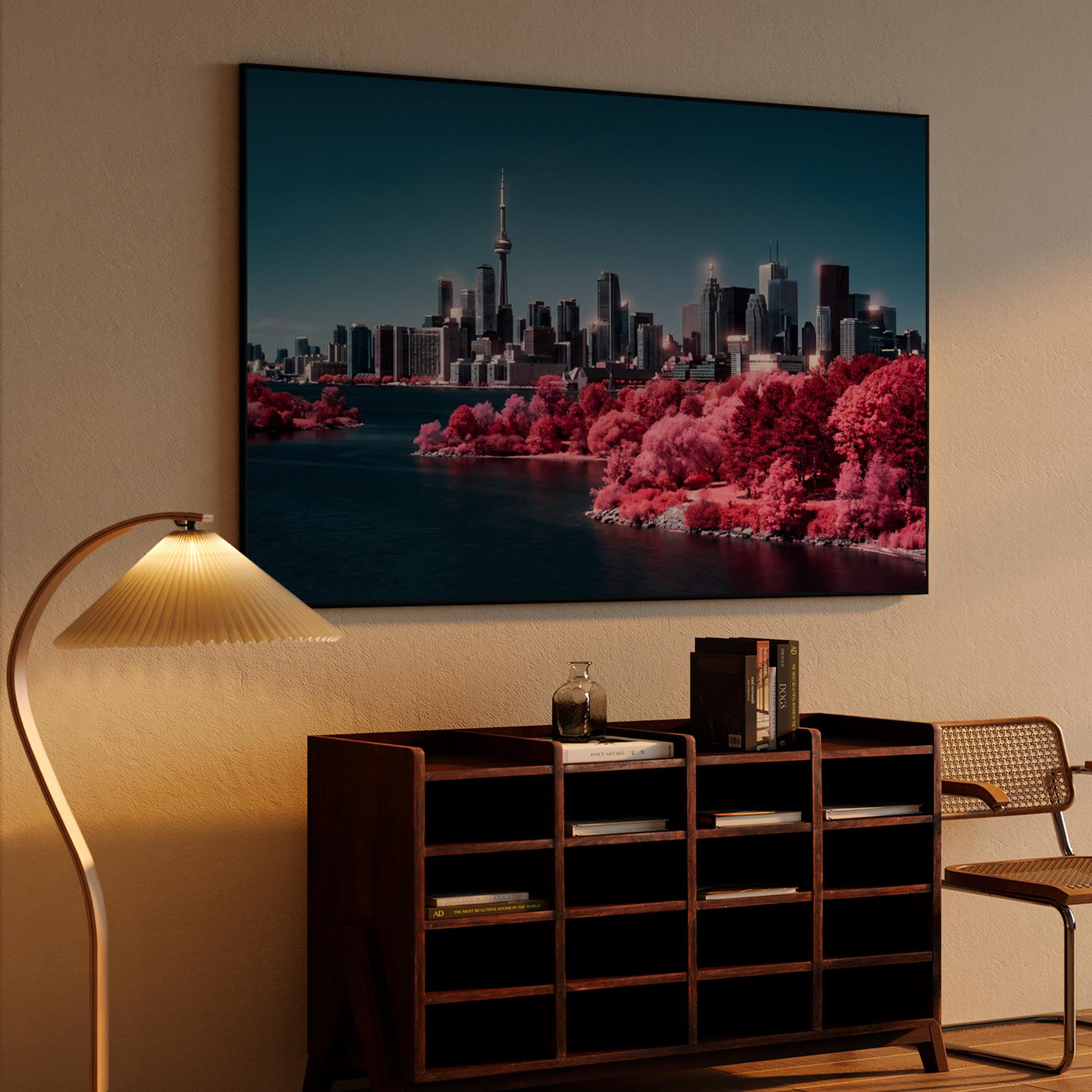 Infrared Toronto: Pink Shoreline and Teal Skies