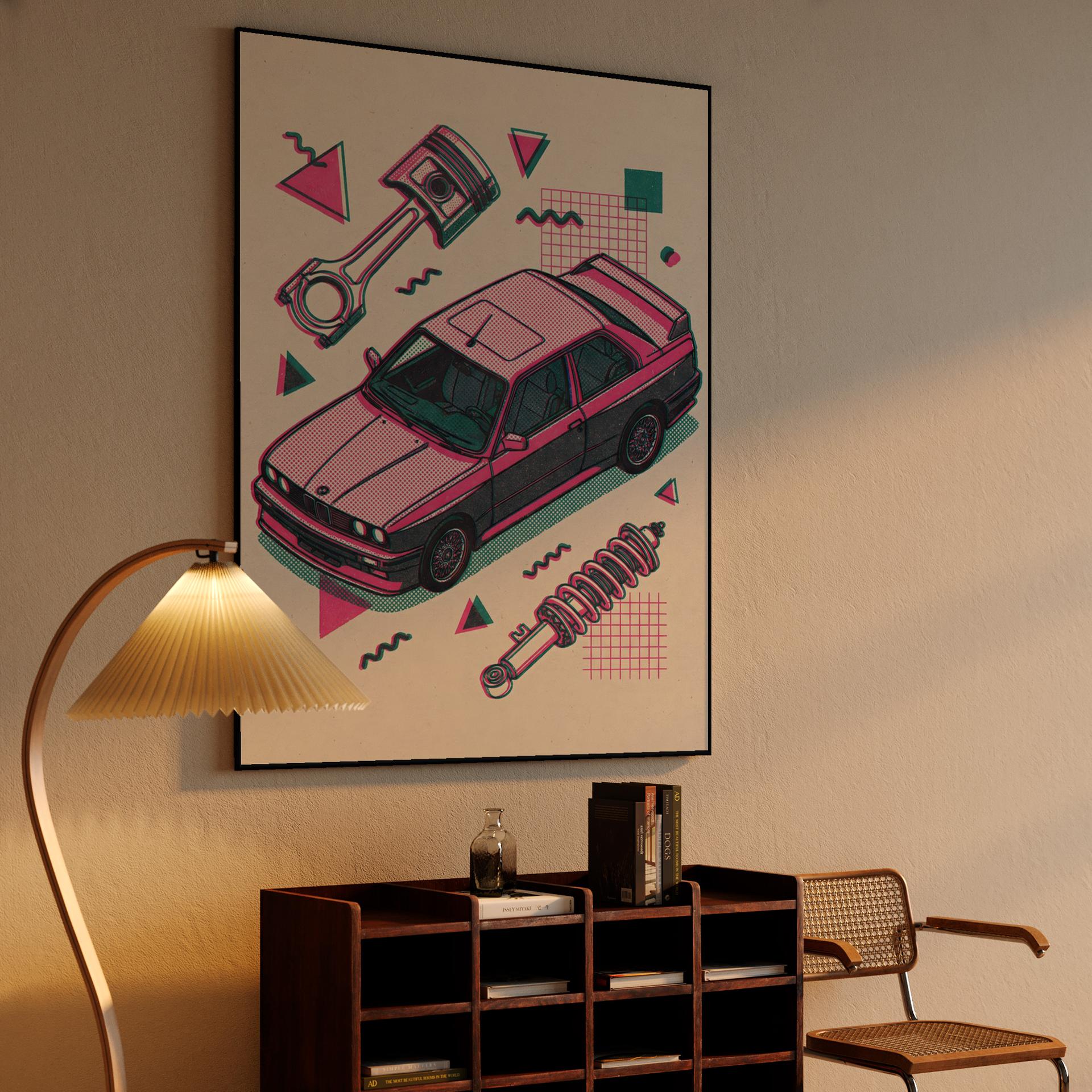 BMW E30 M3 Memphis Parts Illustration