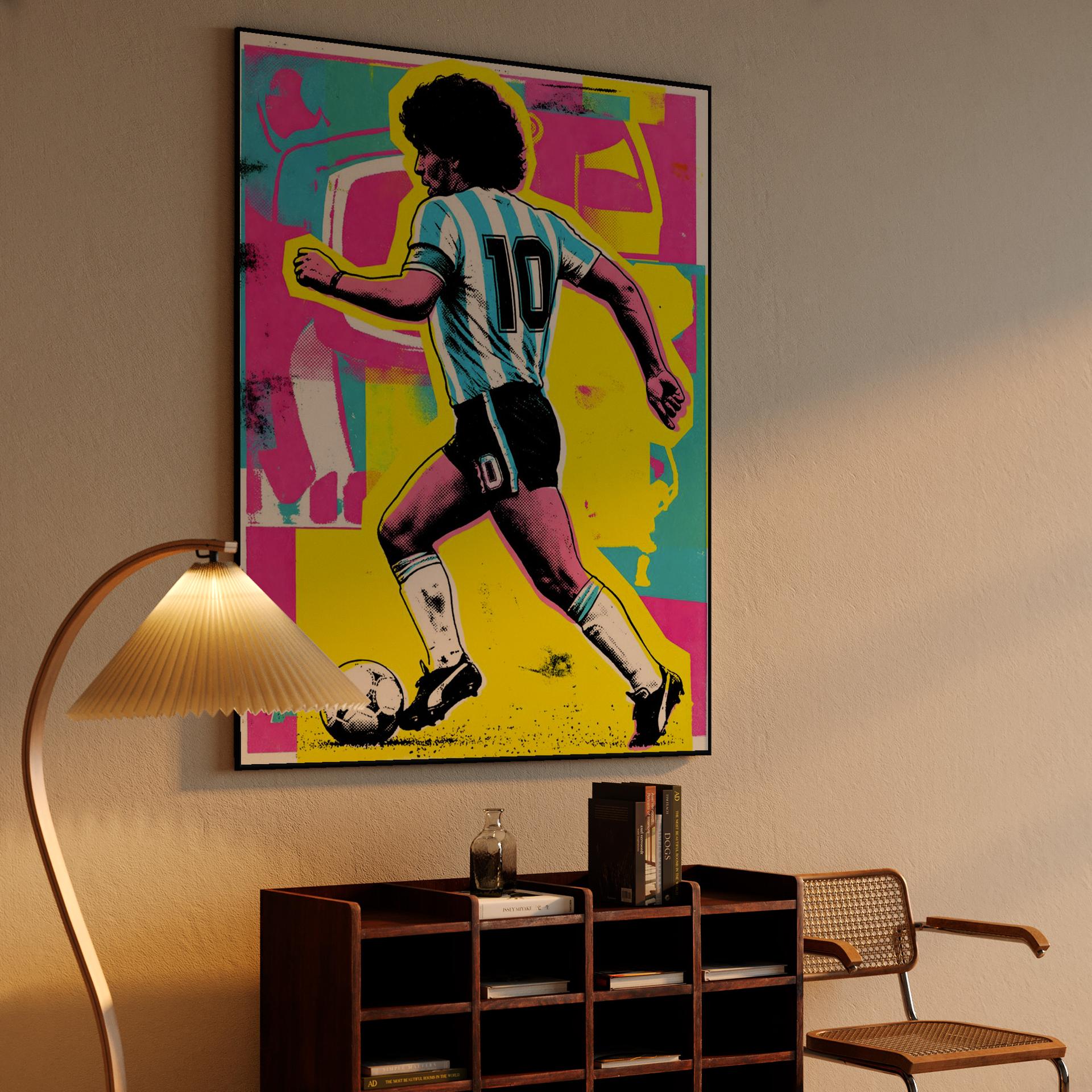 Maradona: Neon Pulse Pop Art