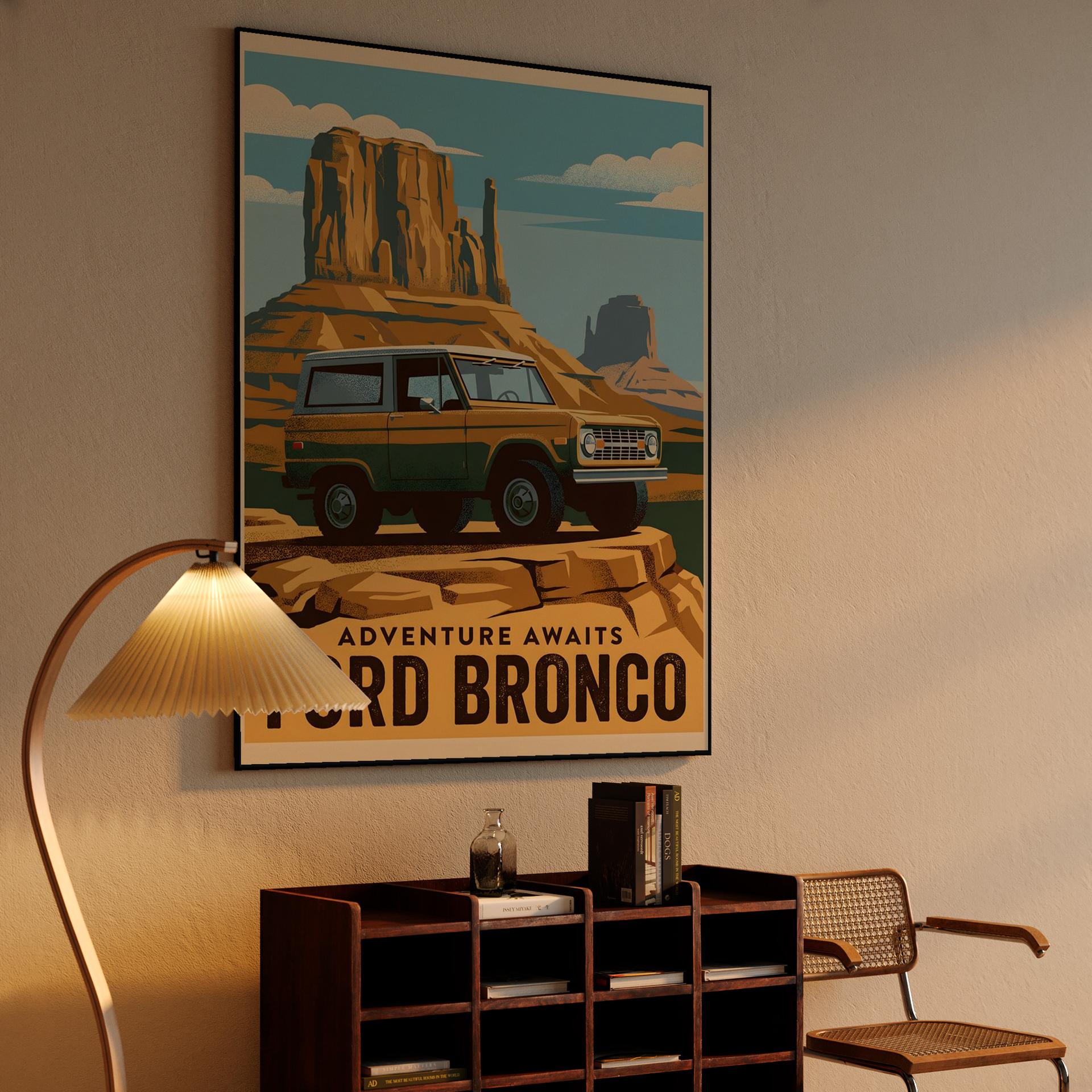 Ford Bronco Adventure Awaits Desert Travel Poster