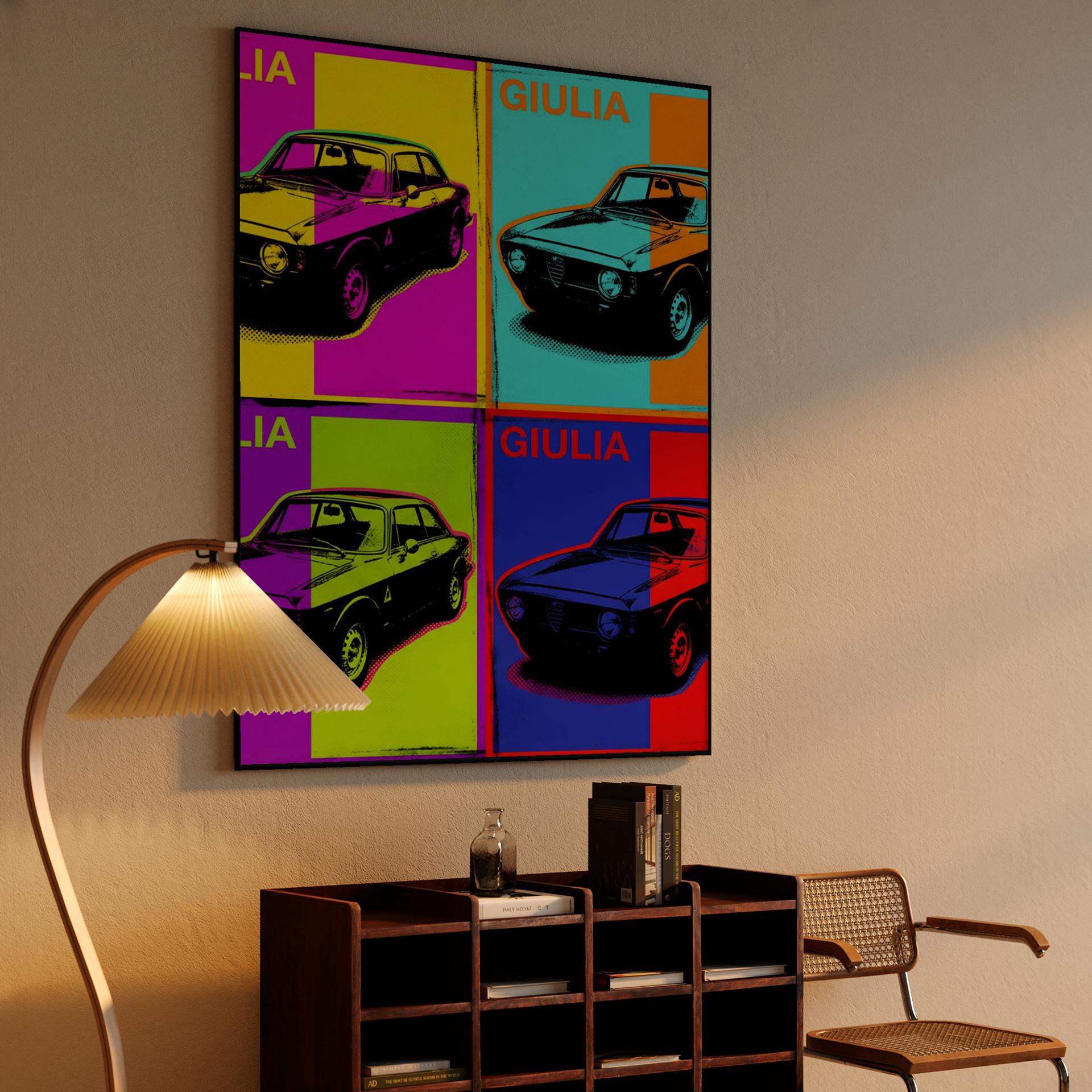 Alfa Romeo Giulia Pop Art Grid
