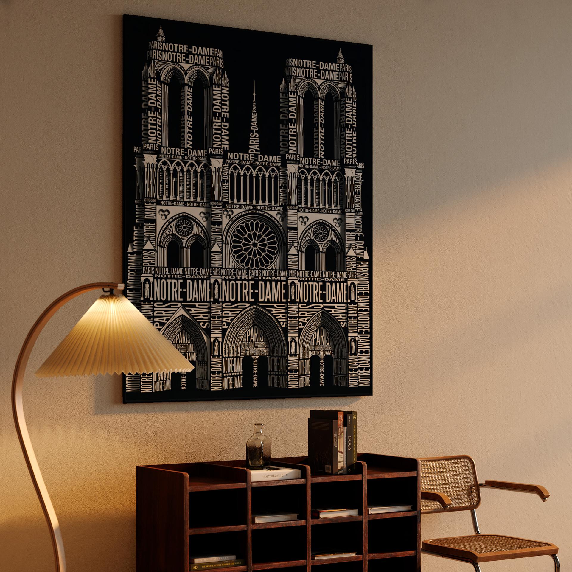 Notre-Dame Paris Typographic Architecture