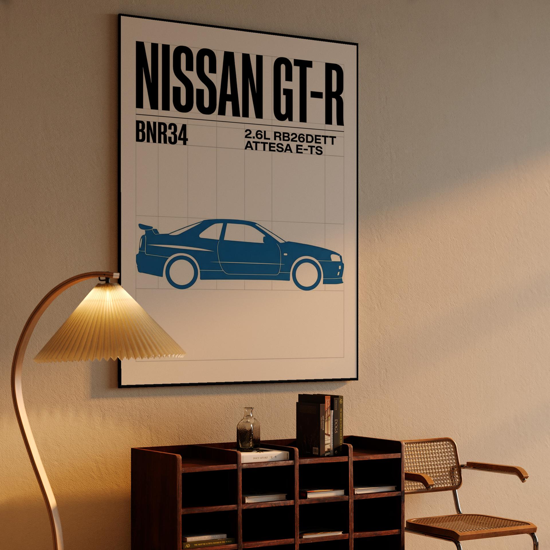 Nissan GT-R BNR34 Minimalist Spec Sheet