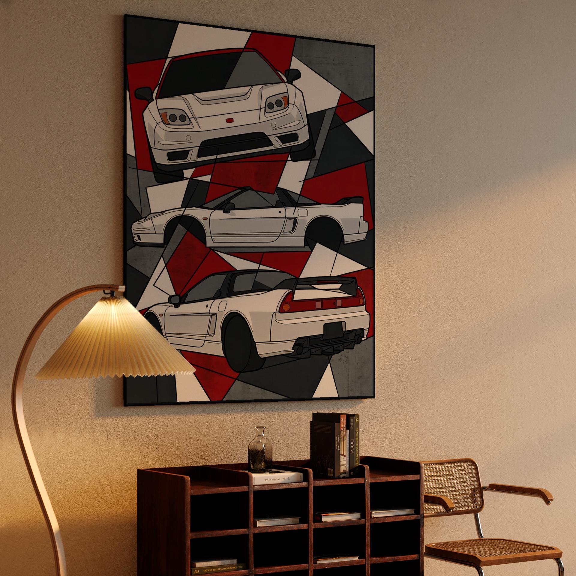 NSX Geometric Mosaic: A Supercar Study