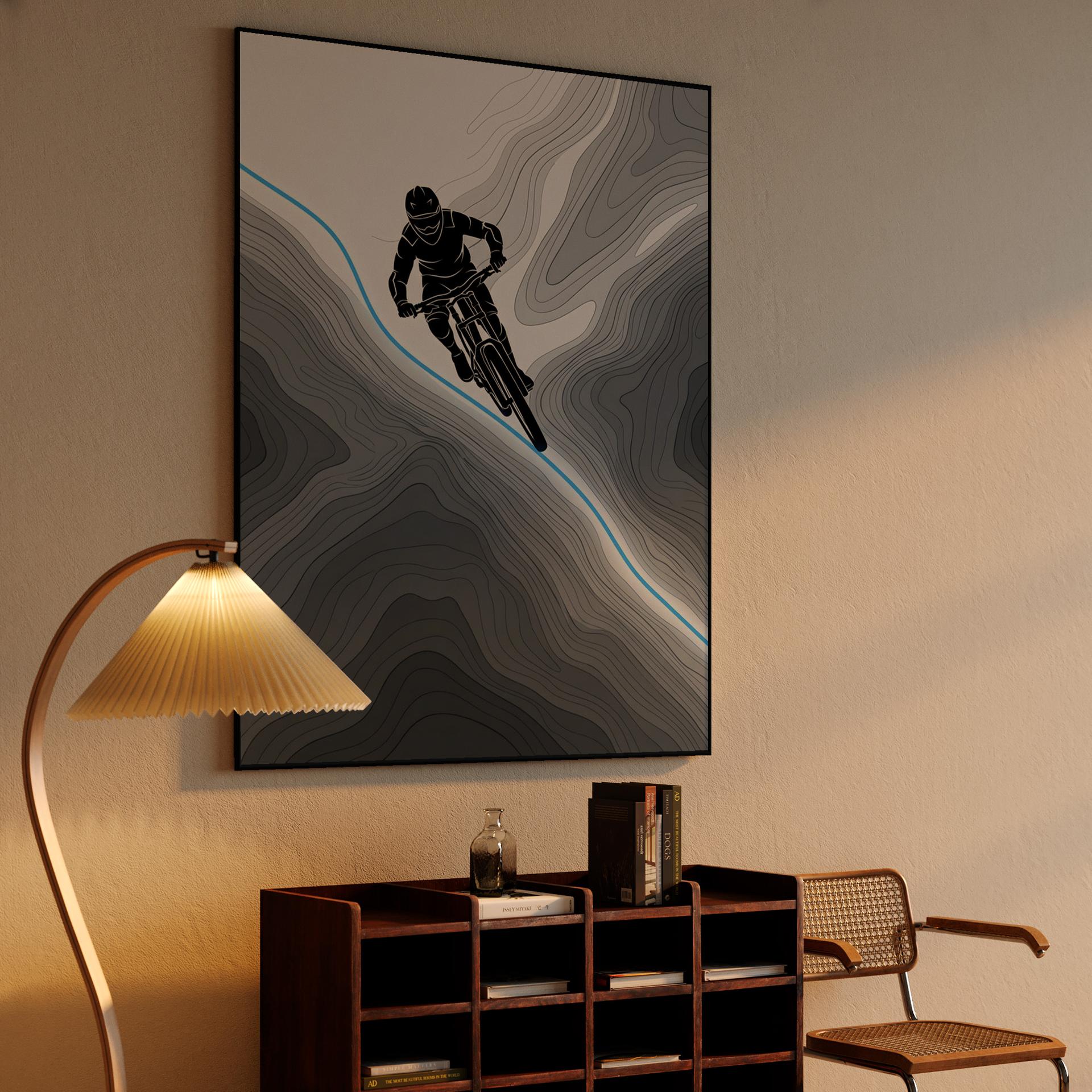 Neon Topography: Mountain Bike Descent