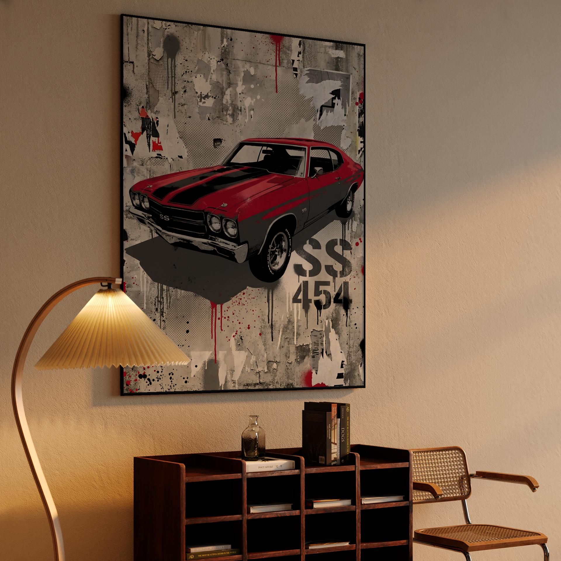 Chevelle SS 454 Urban Stencil Art