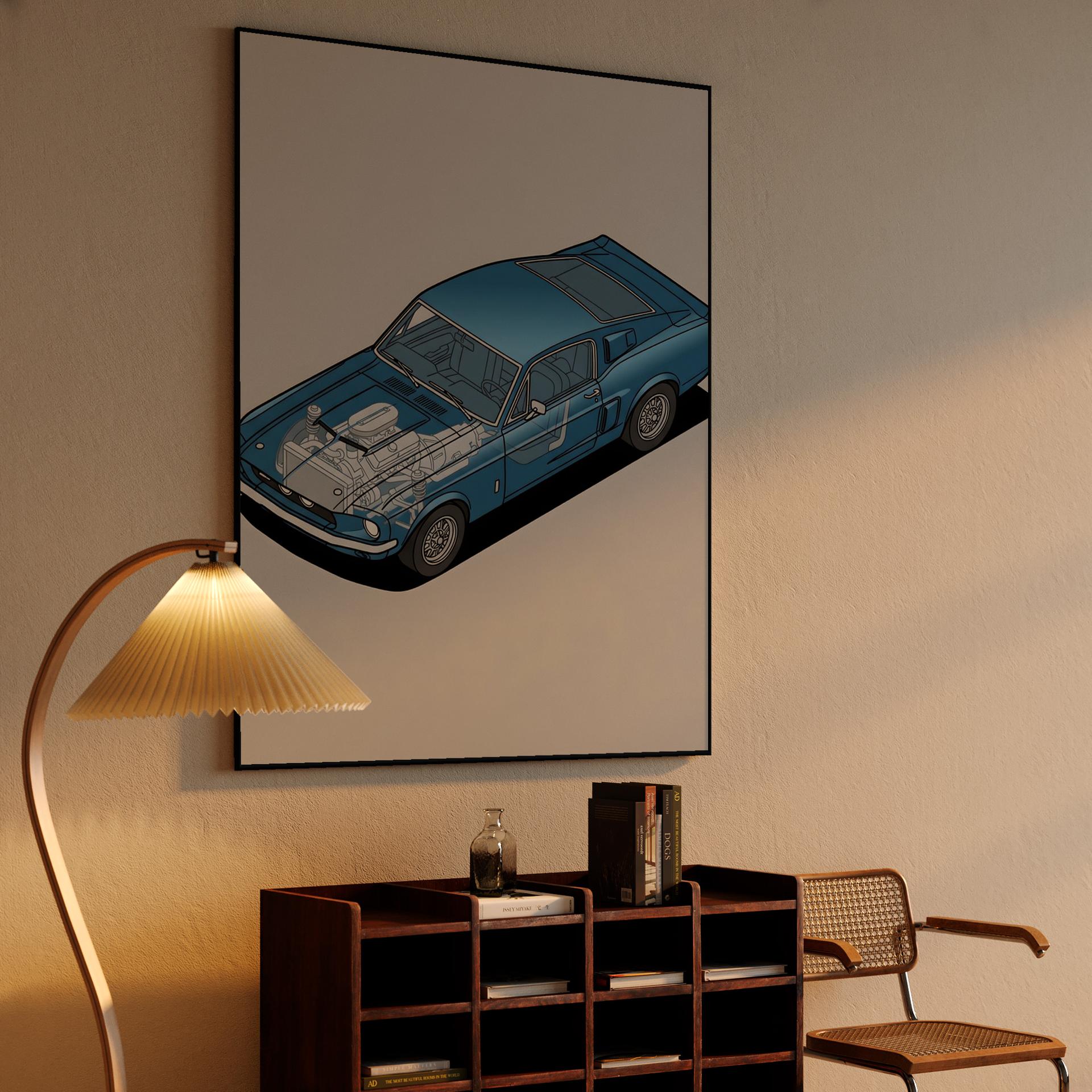 Shelby GT500 Isometric Cutaway Illustration